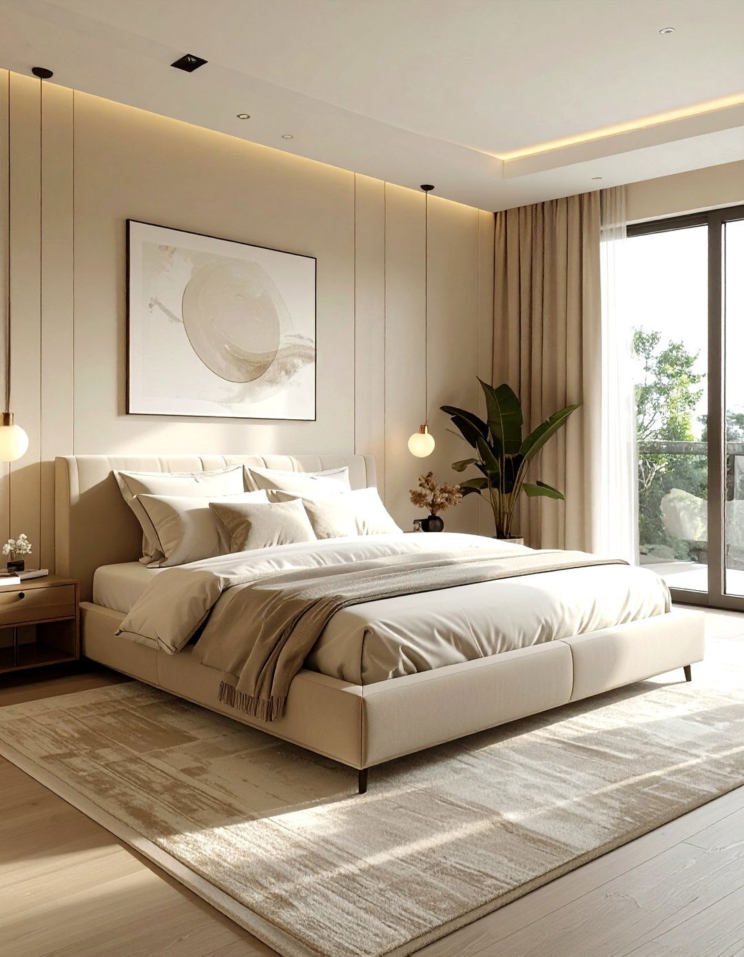 Minimalist Cream Master Bedroom - 30 scandinavian cream bedroom ideas