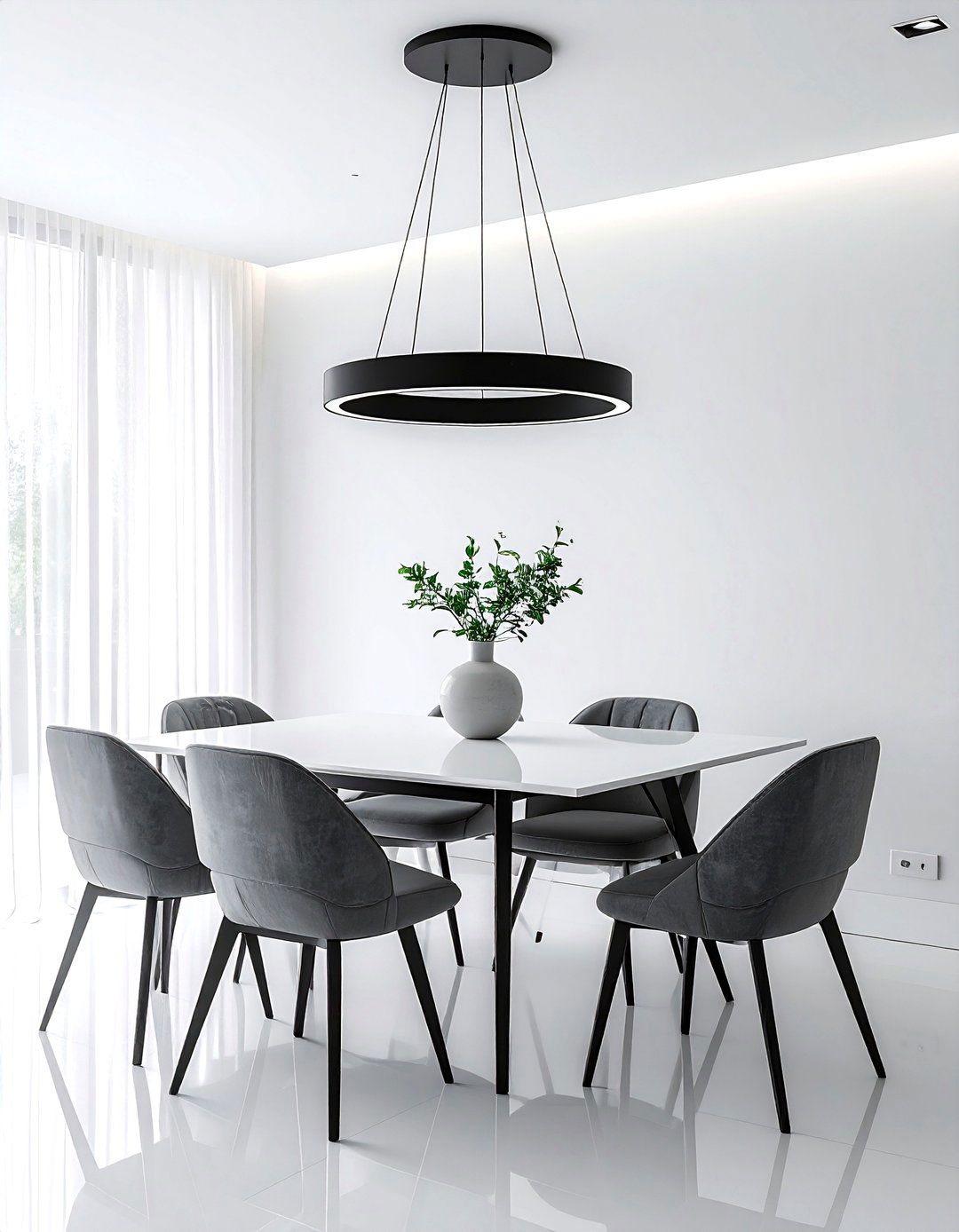 Minimalist Dining Room - 30 black chandelier dining room ideas