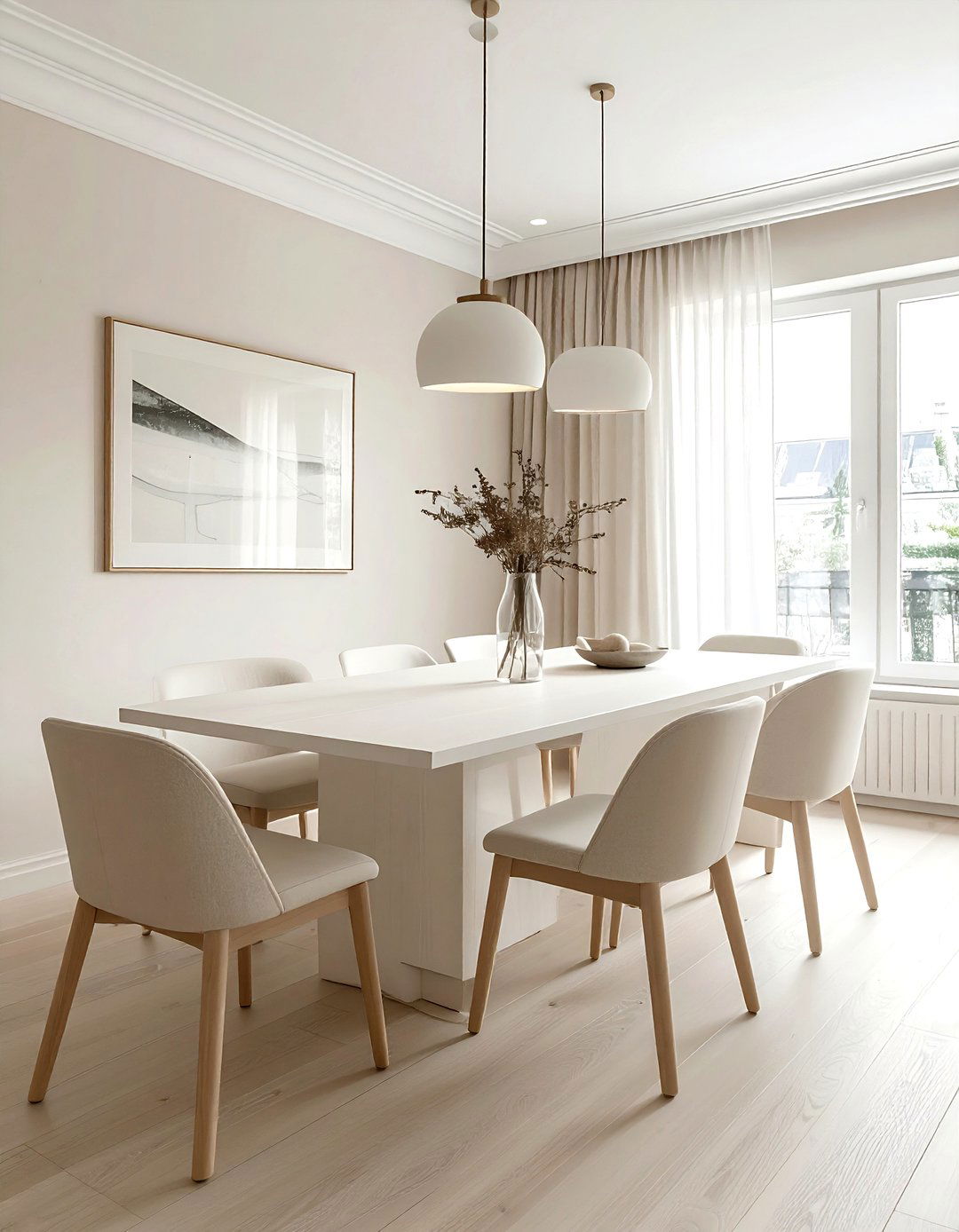 Minimalist Dining Room - 30 peaceful dining room ideas