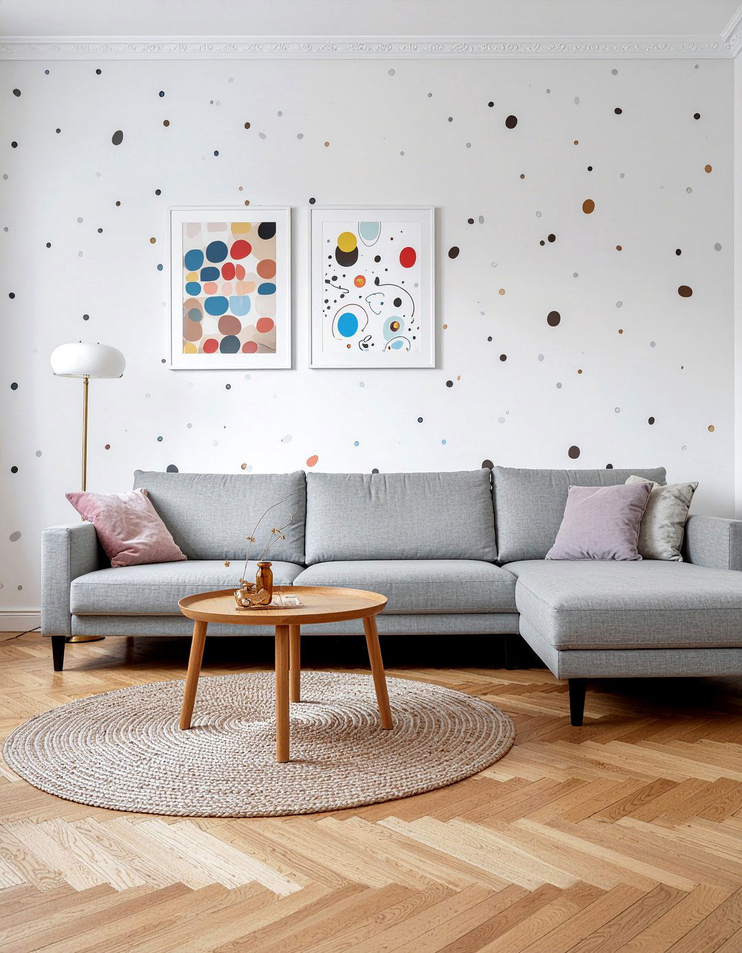 Minimalist Dot Wallpaper - 30 living room minimalist wallpapers
