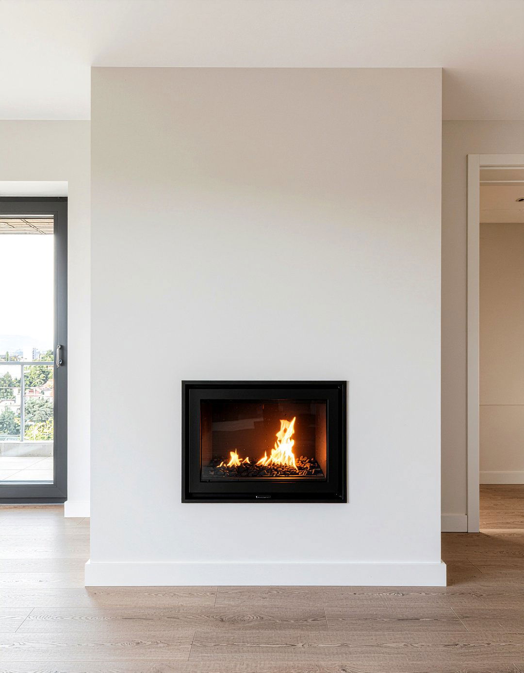Minimalist Electric Fireplace - 30 living room electric fireplace ideas