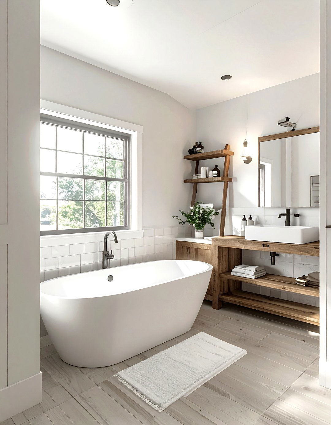 Minimalist Farmhouse Bathroom - 30 modern farmhouse bathroom ideas