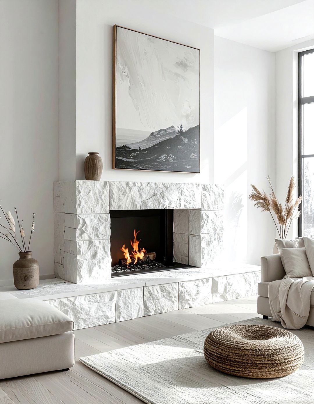 Minimalist Fireplace Mantel - 30 quiet luxury decor ideas