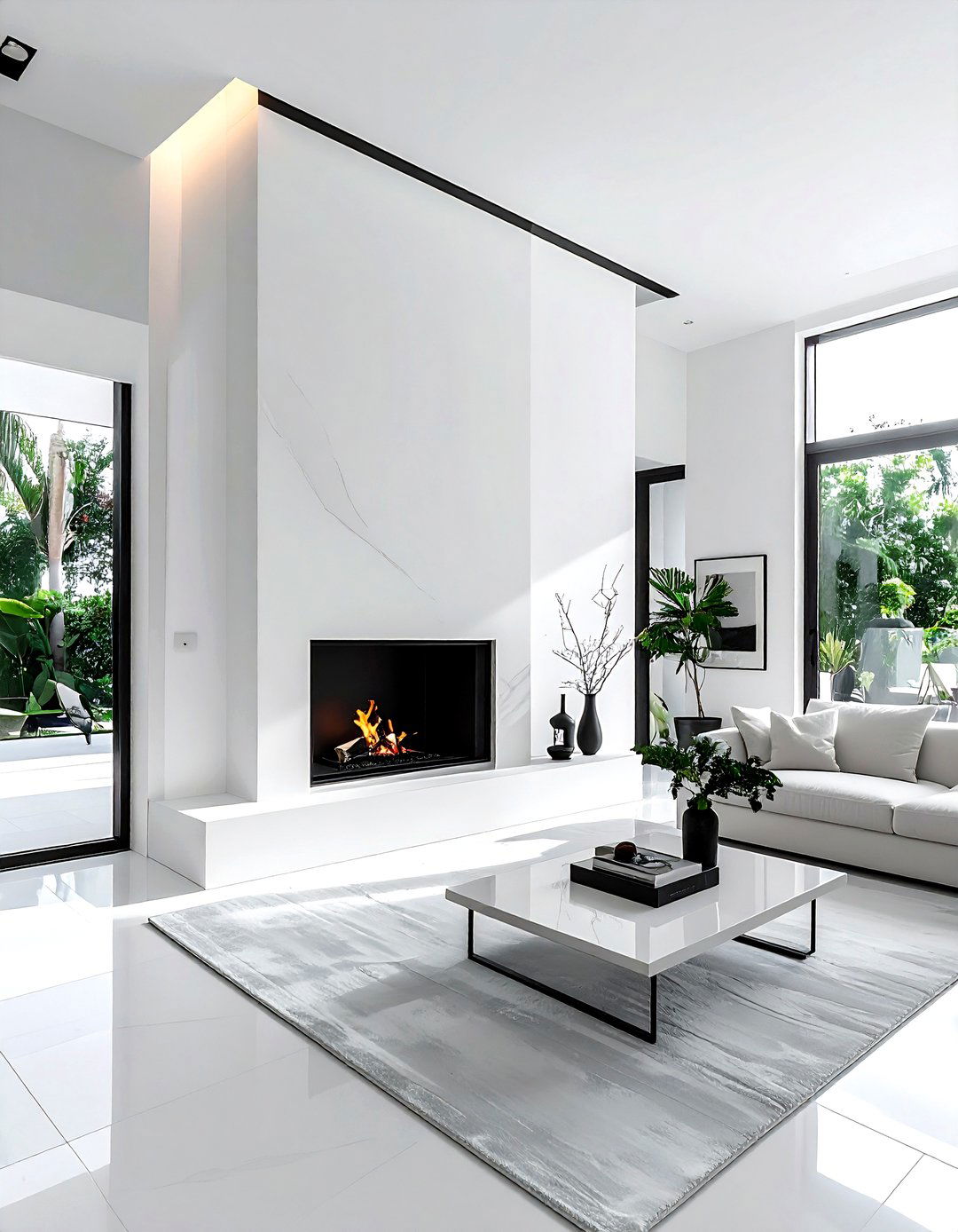 Minimalist Fireplace - 30 designer home decor ideas