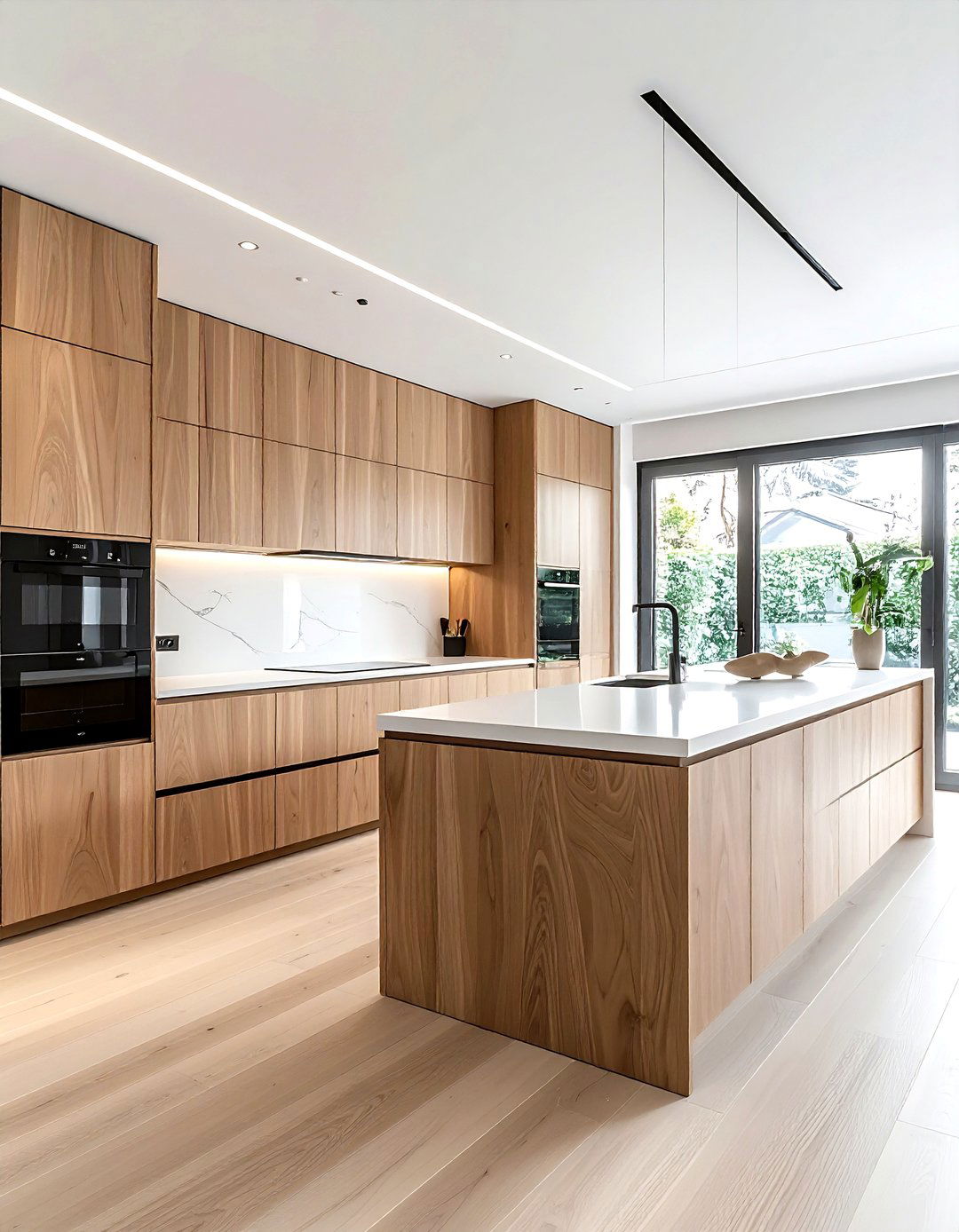 Minimalist Flat Panel Cabinetry - 30 California kitchen ideas