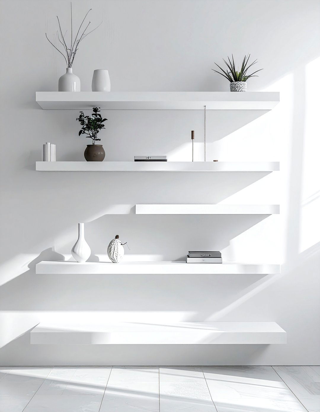 Minimalist Floating Shelves - 30 laundry room shelving ideas