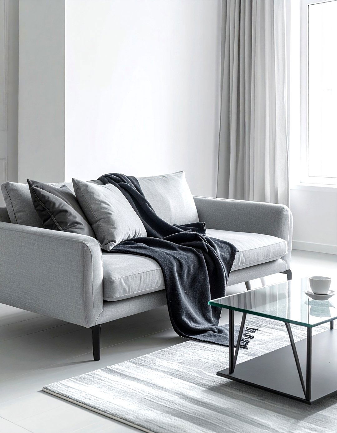 Minimalist Fold - 30 living room blanket styling ideas