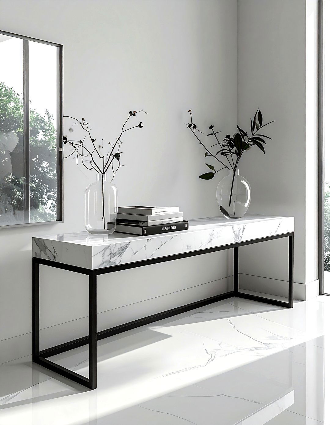 Minimalist Foyer Console - 30 grand entryway ideas