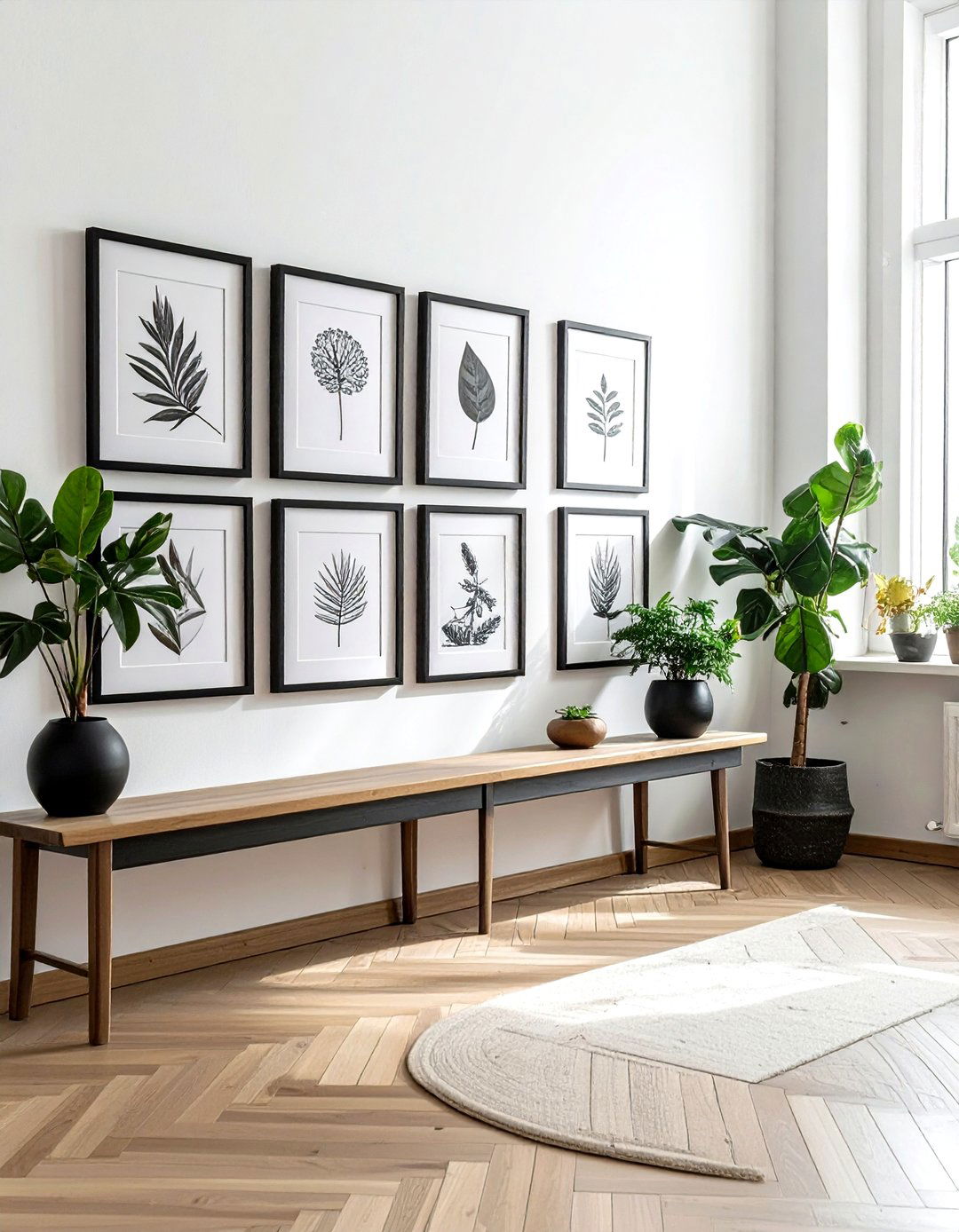 Minimalist Gallery Wall - 30 minimalist home decor ideas