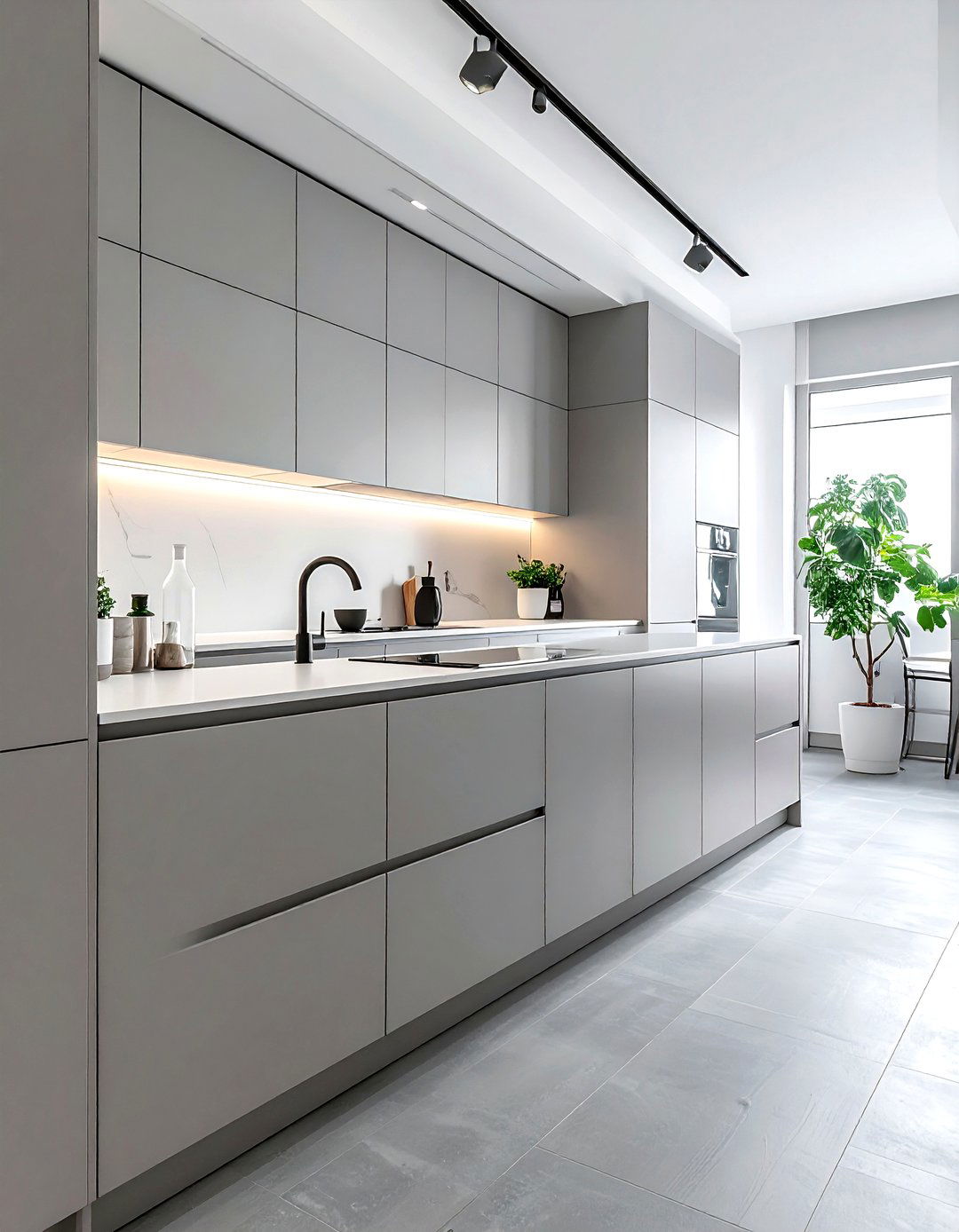 Minimalist Galley Kitchen - 30 narrow kitchen ideas