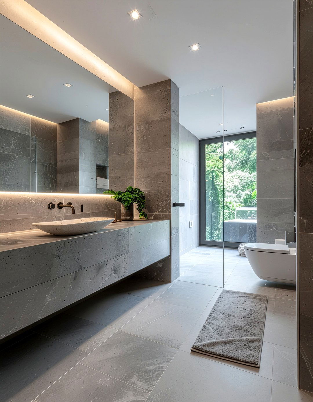 Minimalist Gray Bathroom - 30 cool gray bathroom ideas