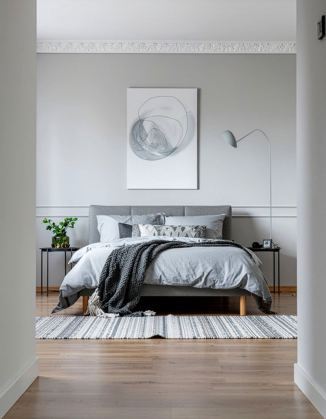 Minimalist Gray Bedroom - 30 cool gray bedroom ideas
