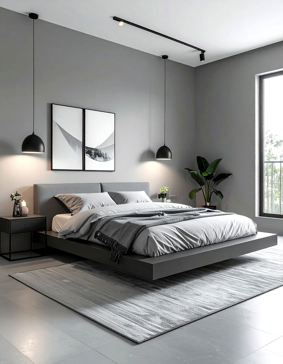 Minimalist Gray Bedroom - 30 gray bedroom accessories ideas
