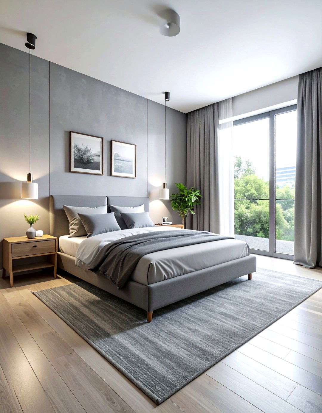 Minimalist Gray Bedroom - 30 modern gray bedroom ideas