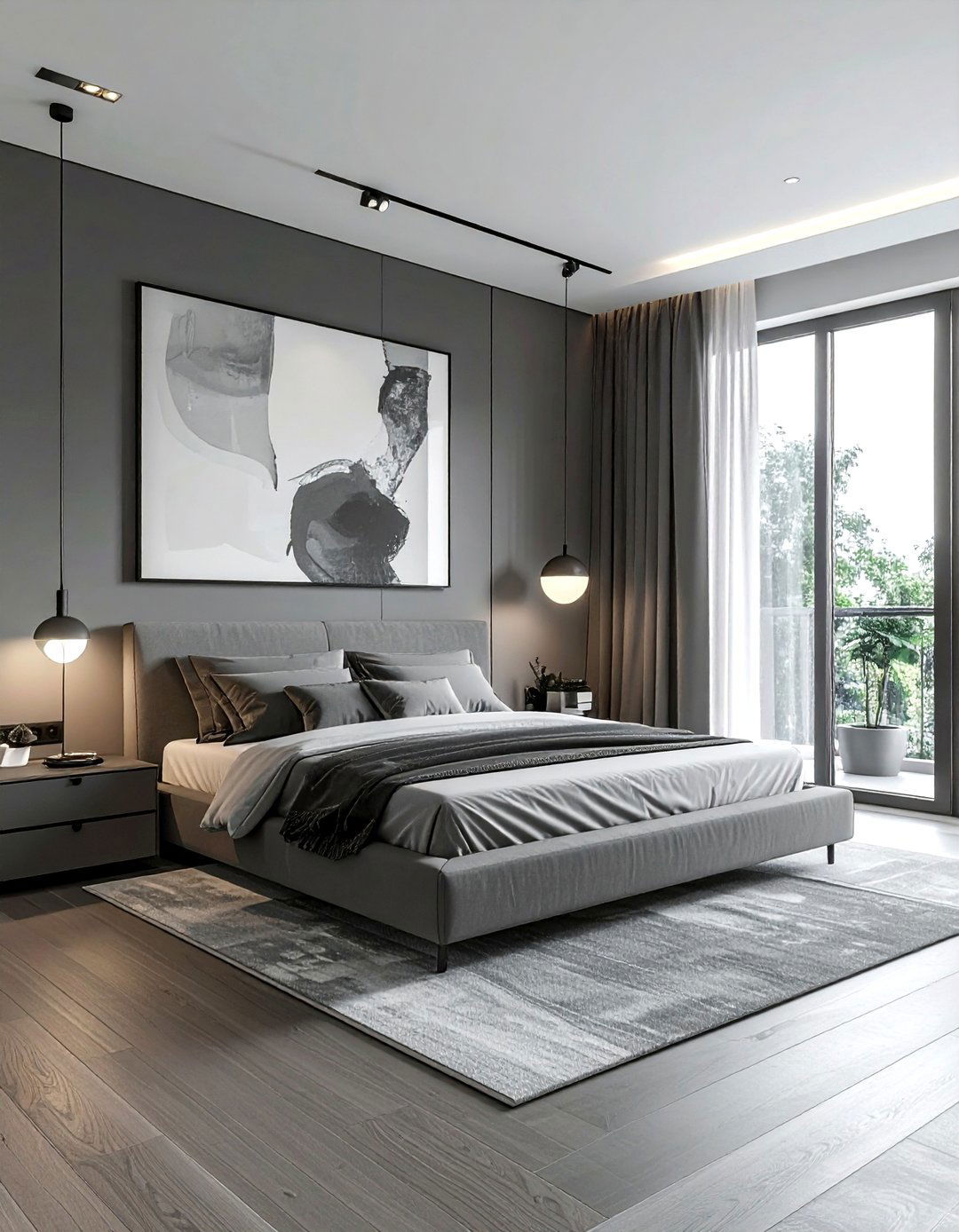 Minimalist Gray Bedroom - 30 scandinavian gray bedroom ideas