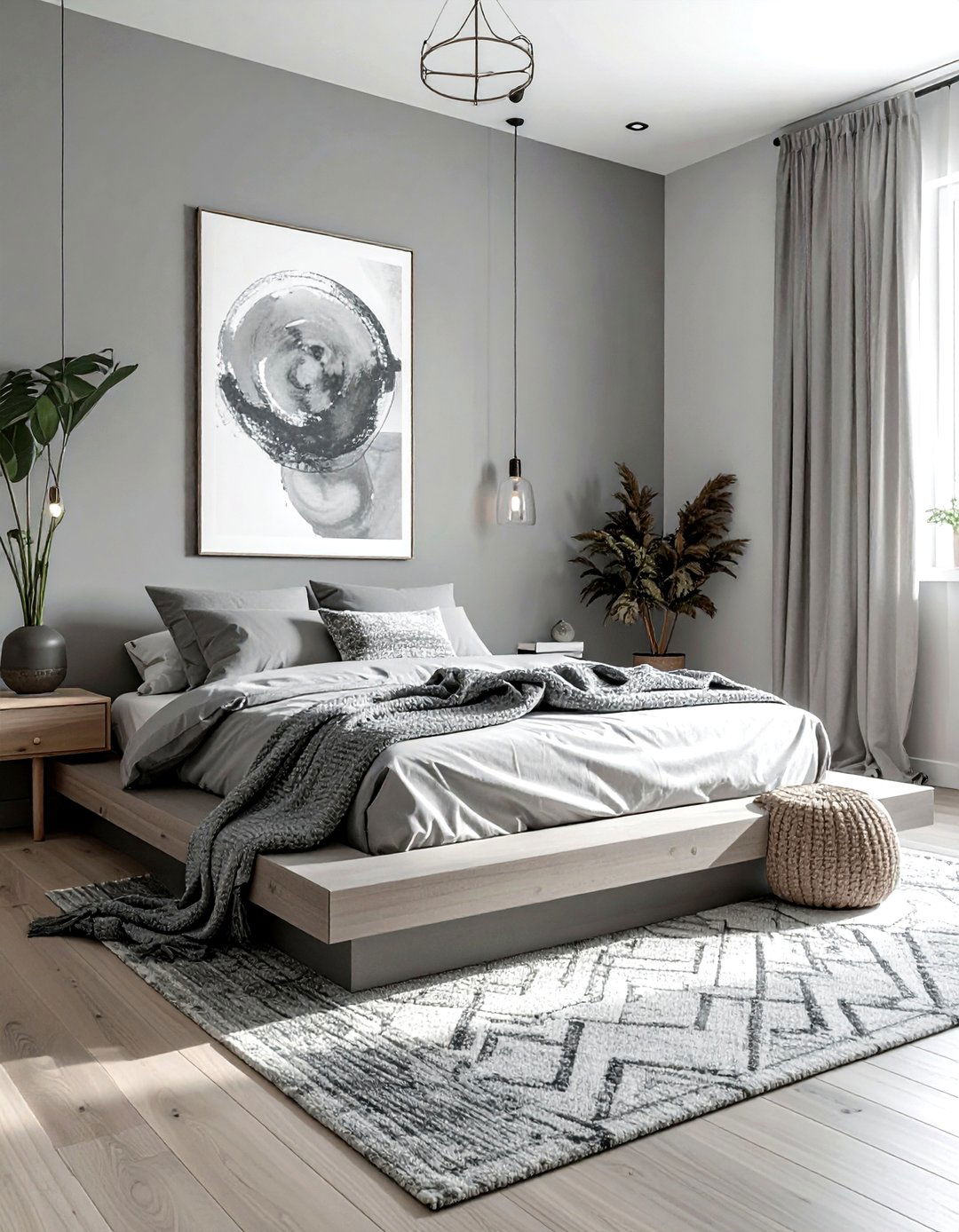 Minimalist Gray Bohemian Bedroom - 30 bohemian gray bedroom ideas