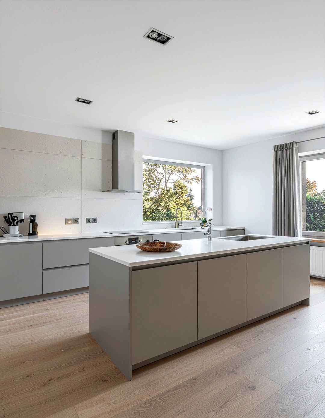 Minimalist Gray Laminate Kitchen - 30 laminate countertop kitchen ideas