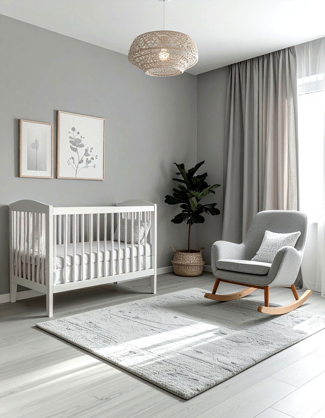 Minimalist Gray Nursery - 30 minimalist gray bedroom ideas