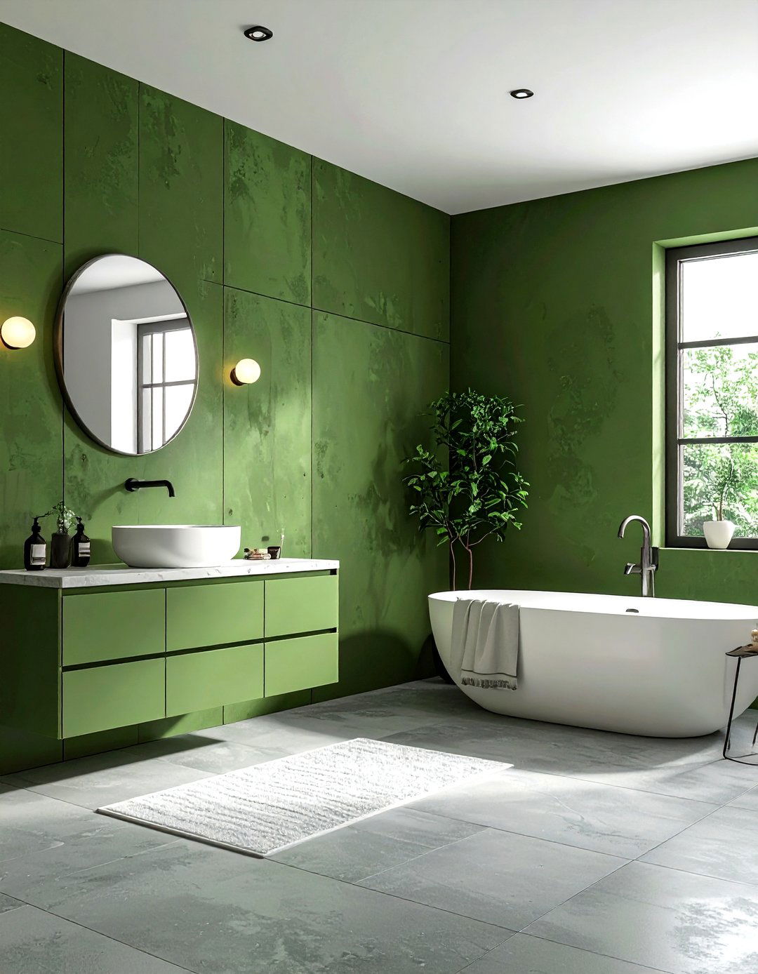 Minimalist Green Bathroom - 30 green bathroom decor ideas