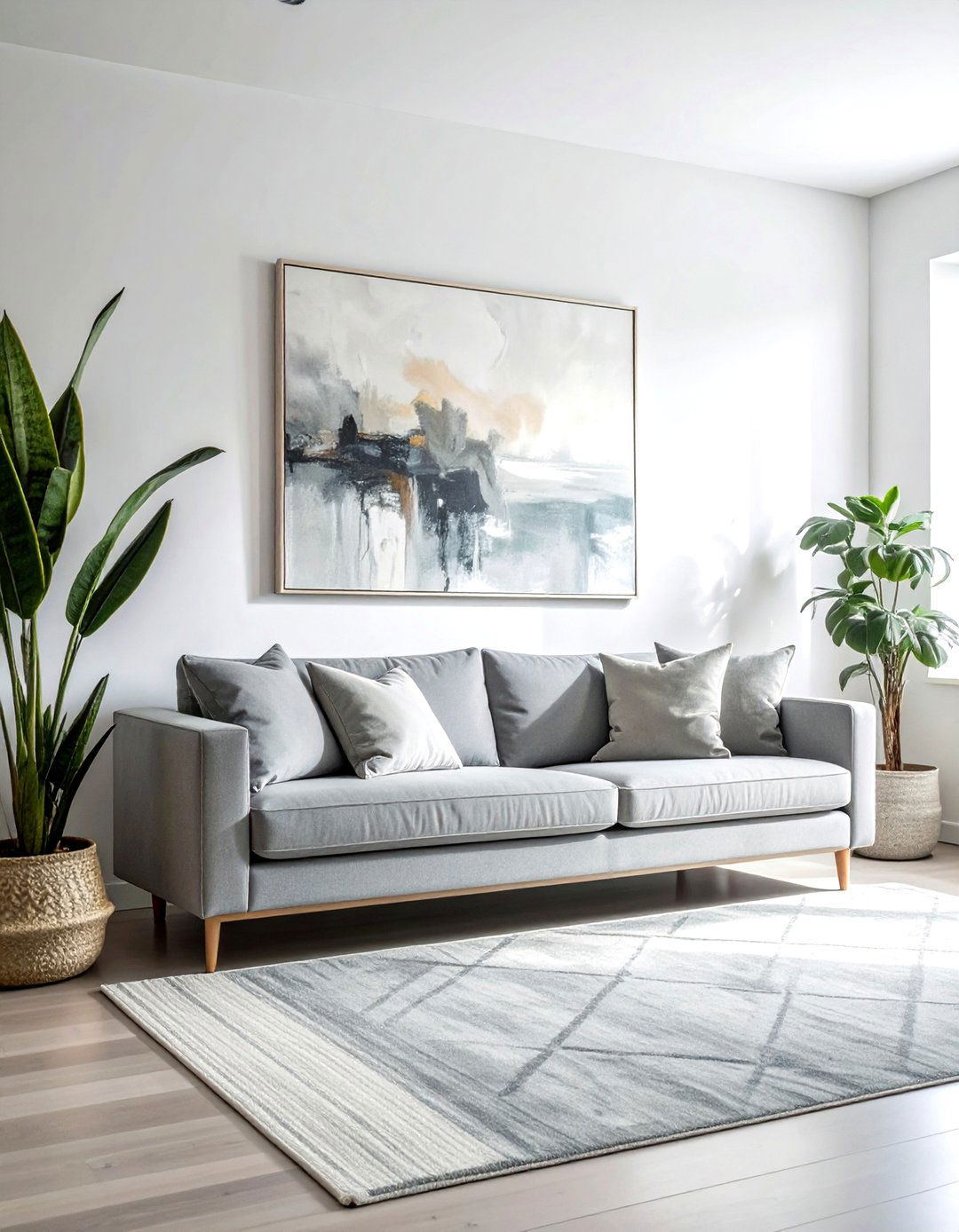 Minimalist Grey Boho Living Room - 30 bohemian grey living room ideas