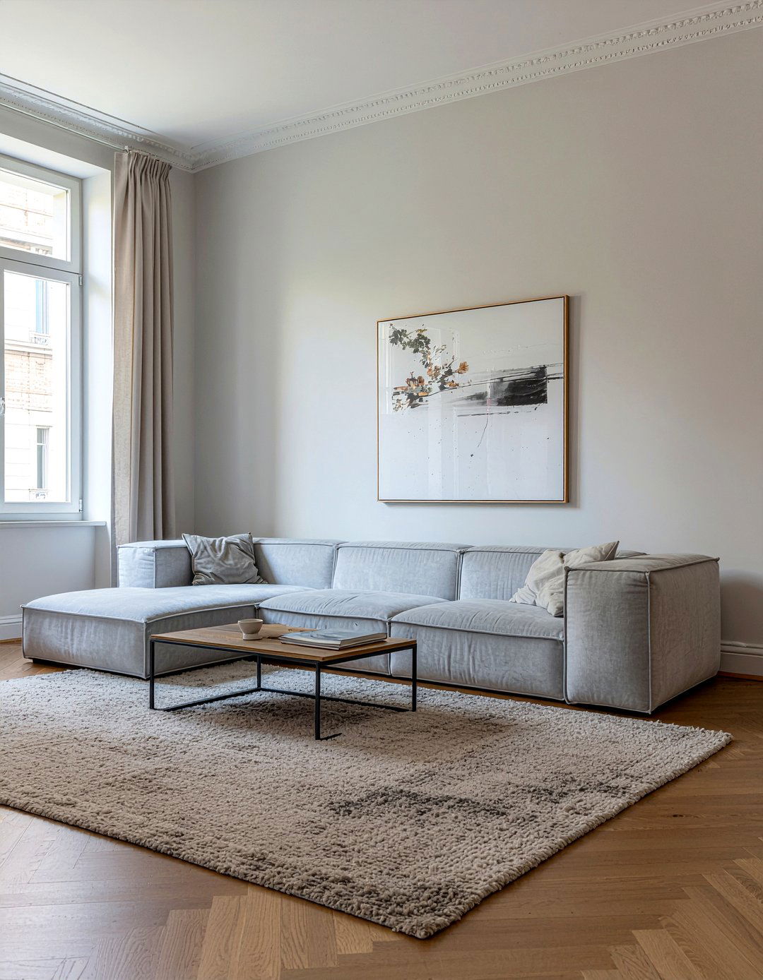 Minimalist Grey Living Room Sofa - 30 living room mid-century sofa ideas