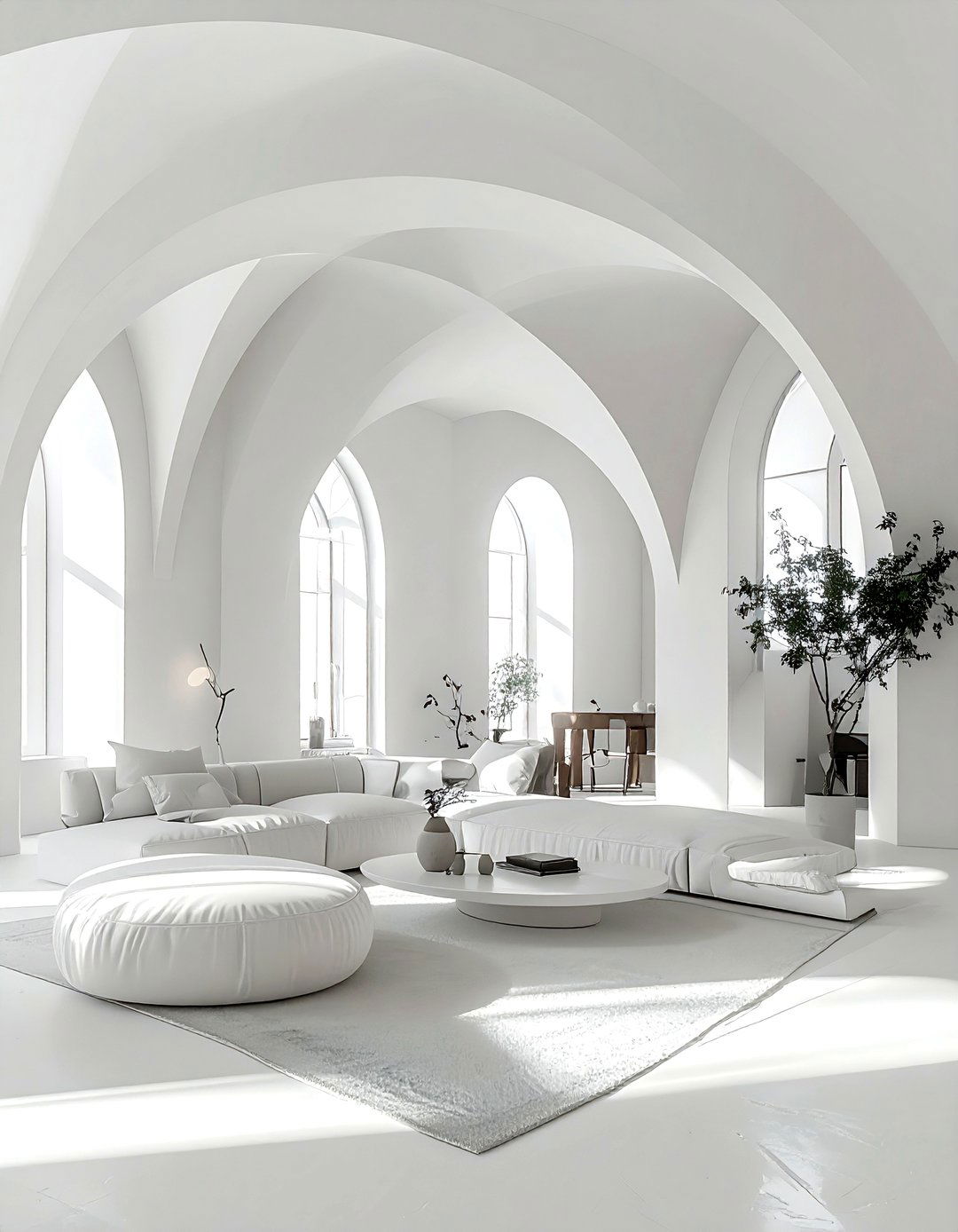 Minimalist Groin Vault - 30 living room groin vault ideas