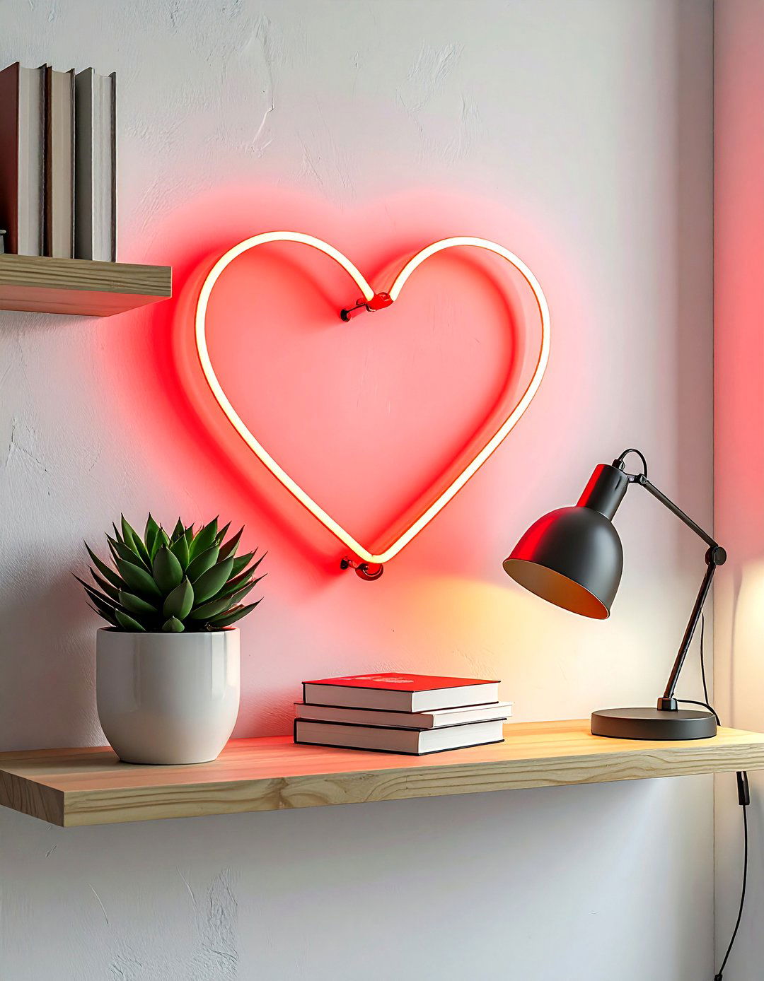 Minimalist Heart Neon - 30 neon sign ideas