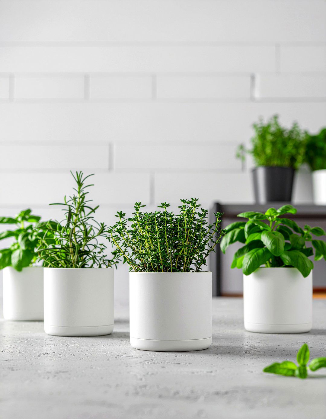Minimalist Herb Pots - 30 kitchen herb garden ideas