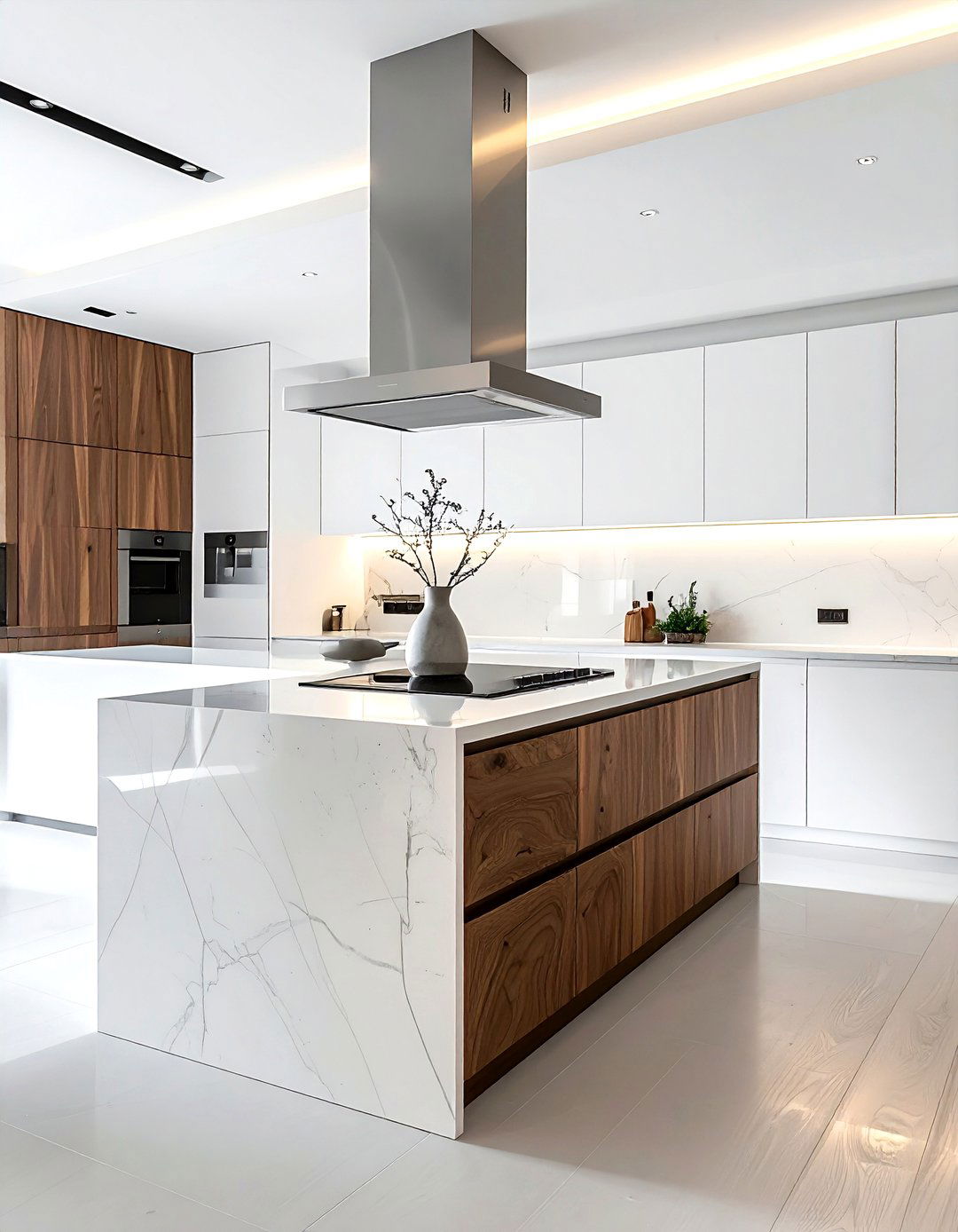 Minimalist Hidden Range Vent - 30 downdraft vent kitchen ideas