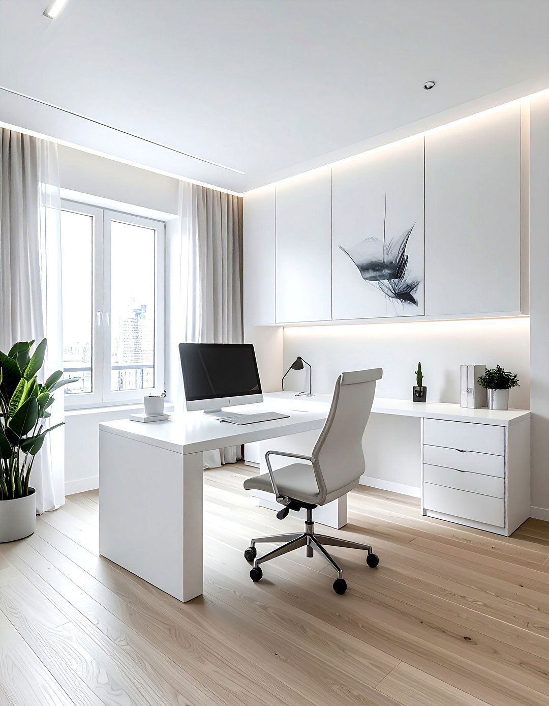 Minimalist Home Office - 30 productive office ideas