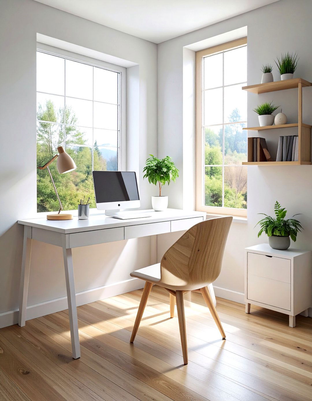 Minimalist Home Office Desk - 30 Scandinavian home decor ideas