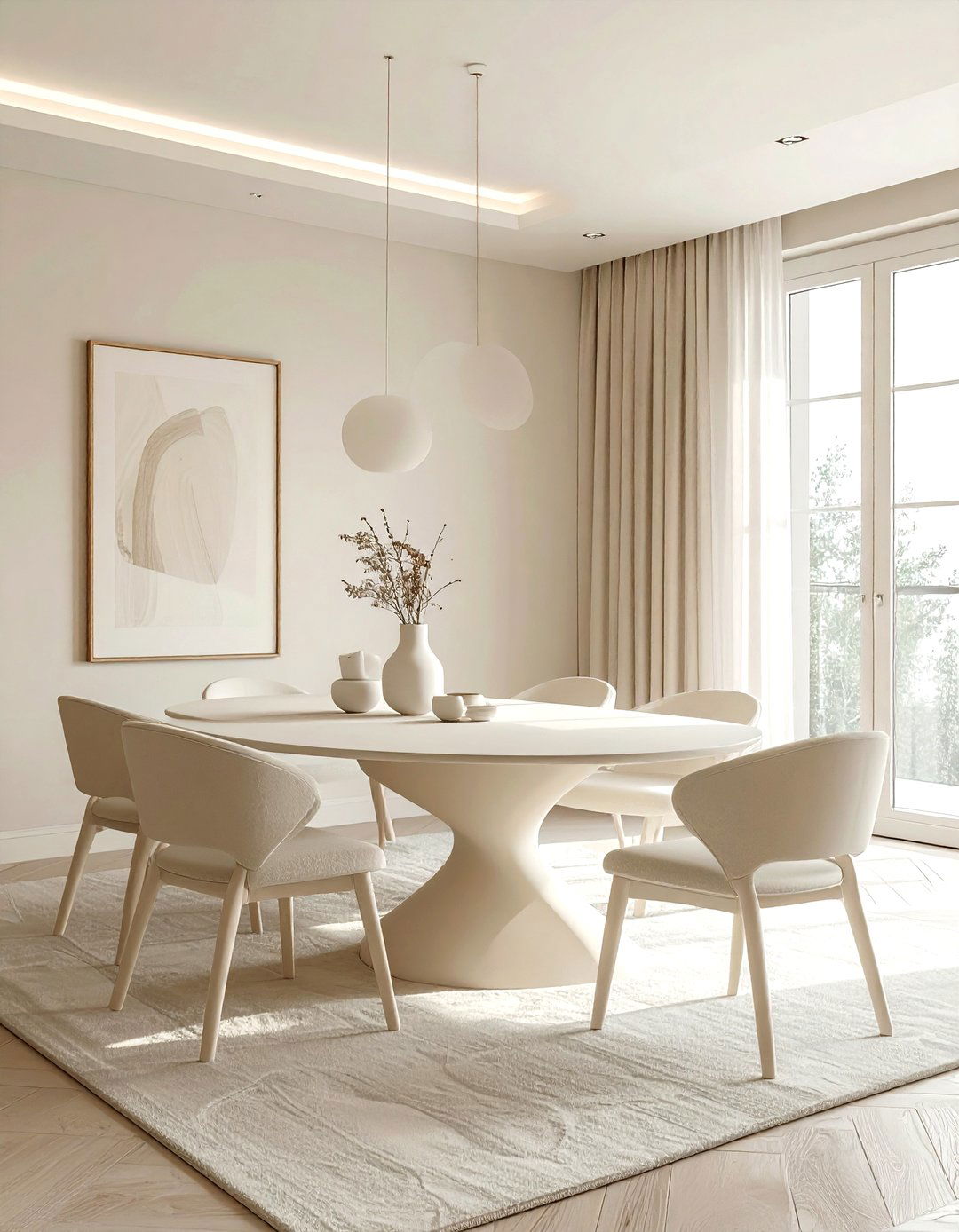 Minimalist Ivory Dining Room - 30 ivory dining room ideas