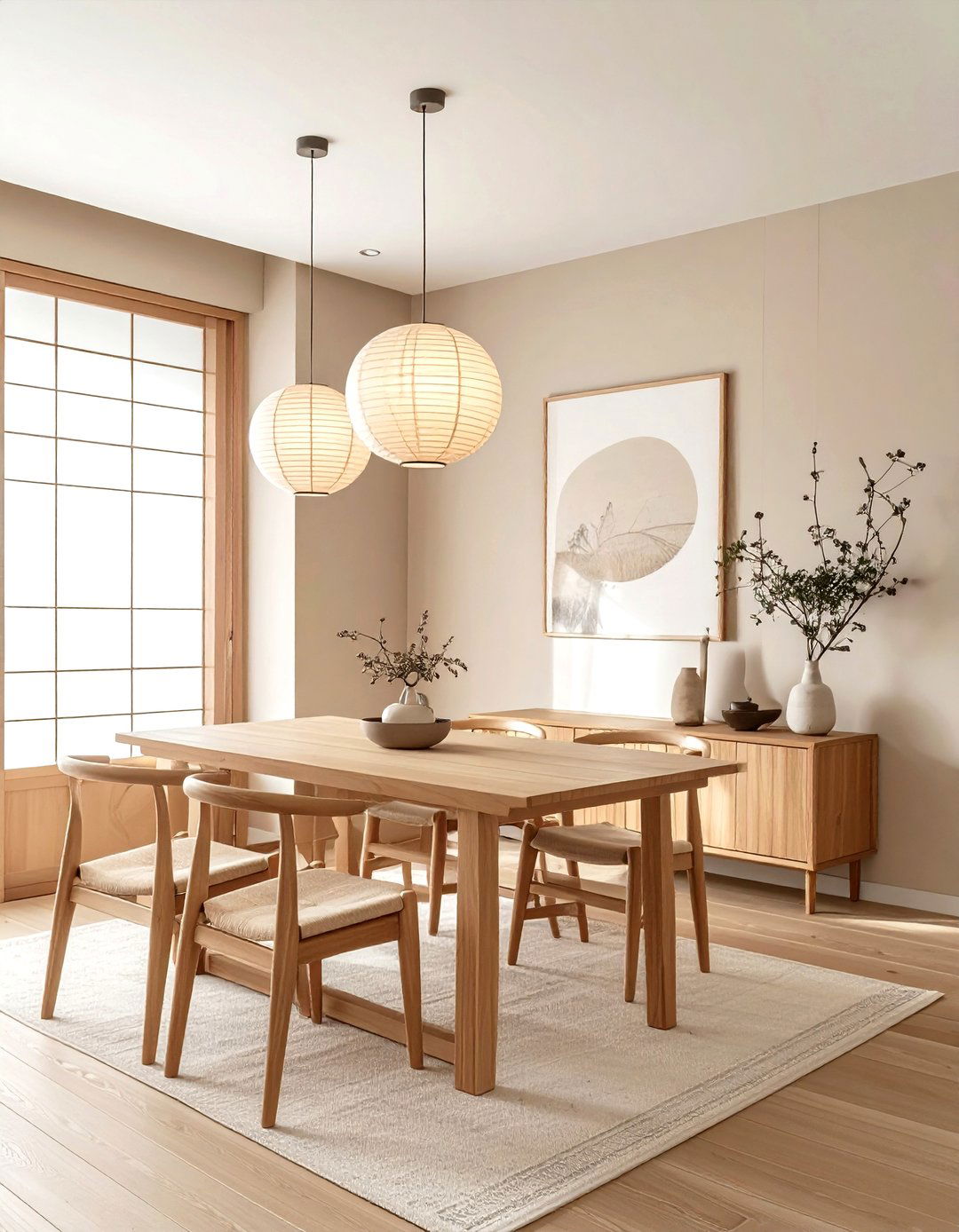 Minimalist Japandi Dining Room Brown - 30 warm brown dining room ideas