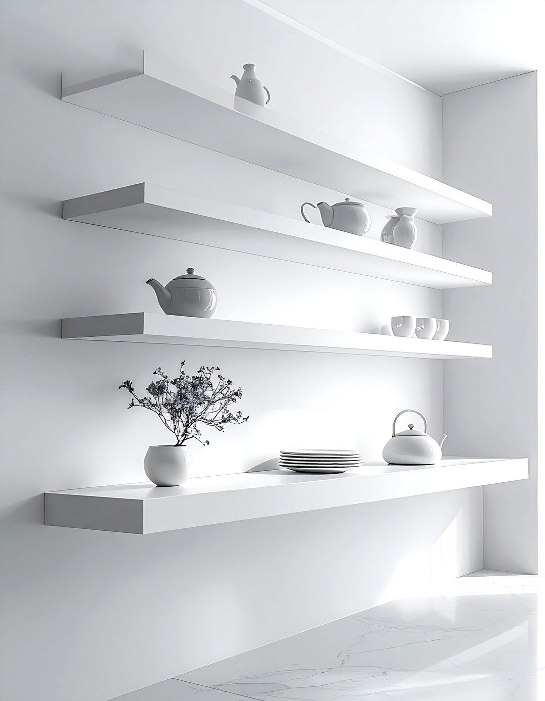 Minimalist Kitchen Floating Shelves - 30 floating shelf kitchen ideas