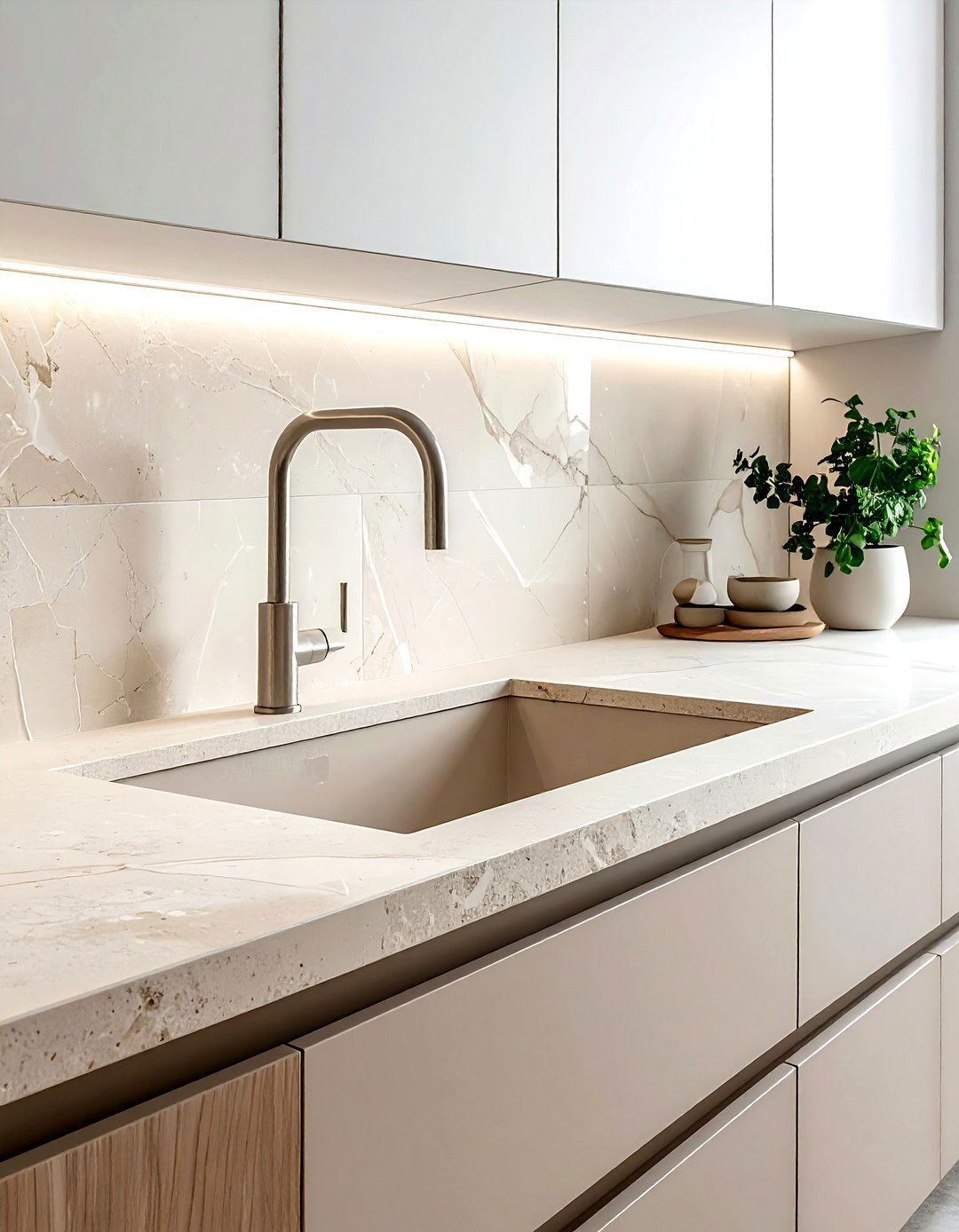 Minimalist Kitchen Sink - 30 integrated sink kitchen ideas