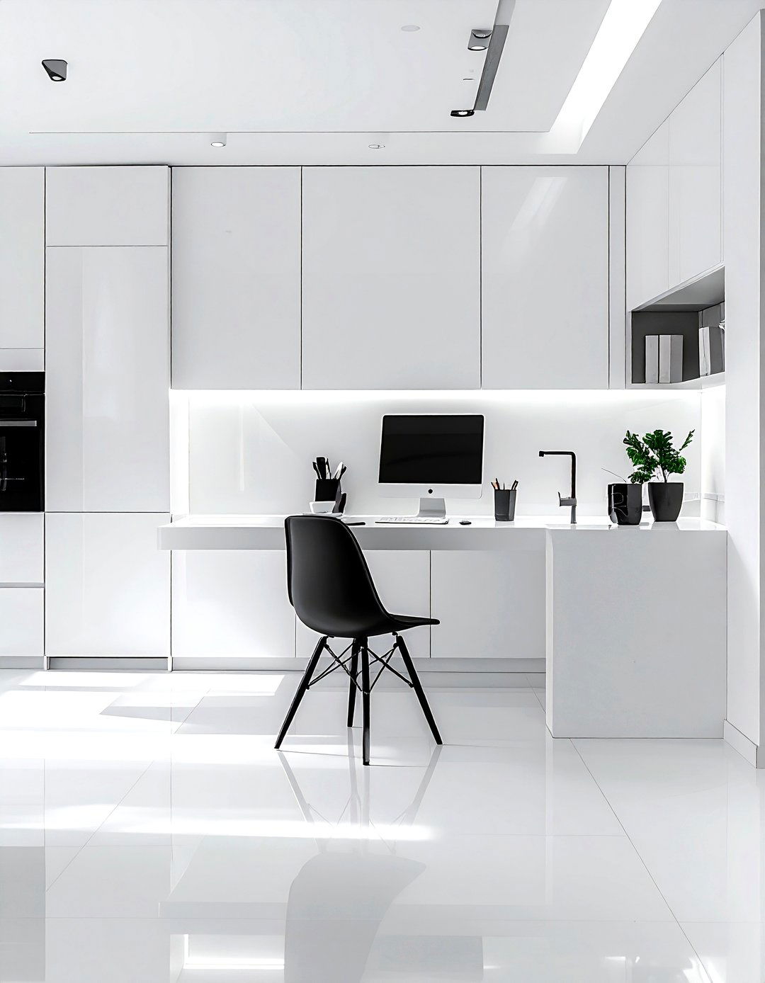 Minimalist Kitchen Study - 30 kitchen homework station ideas