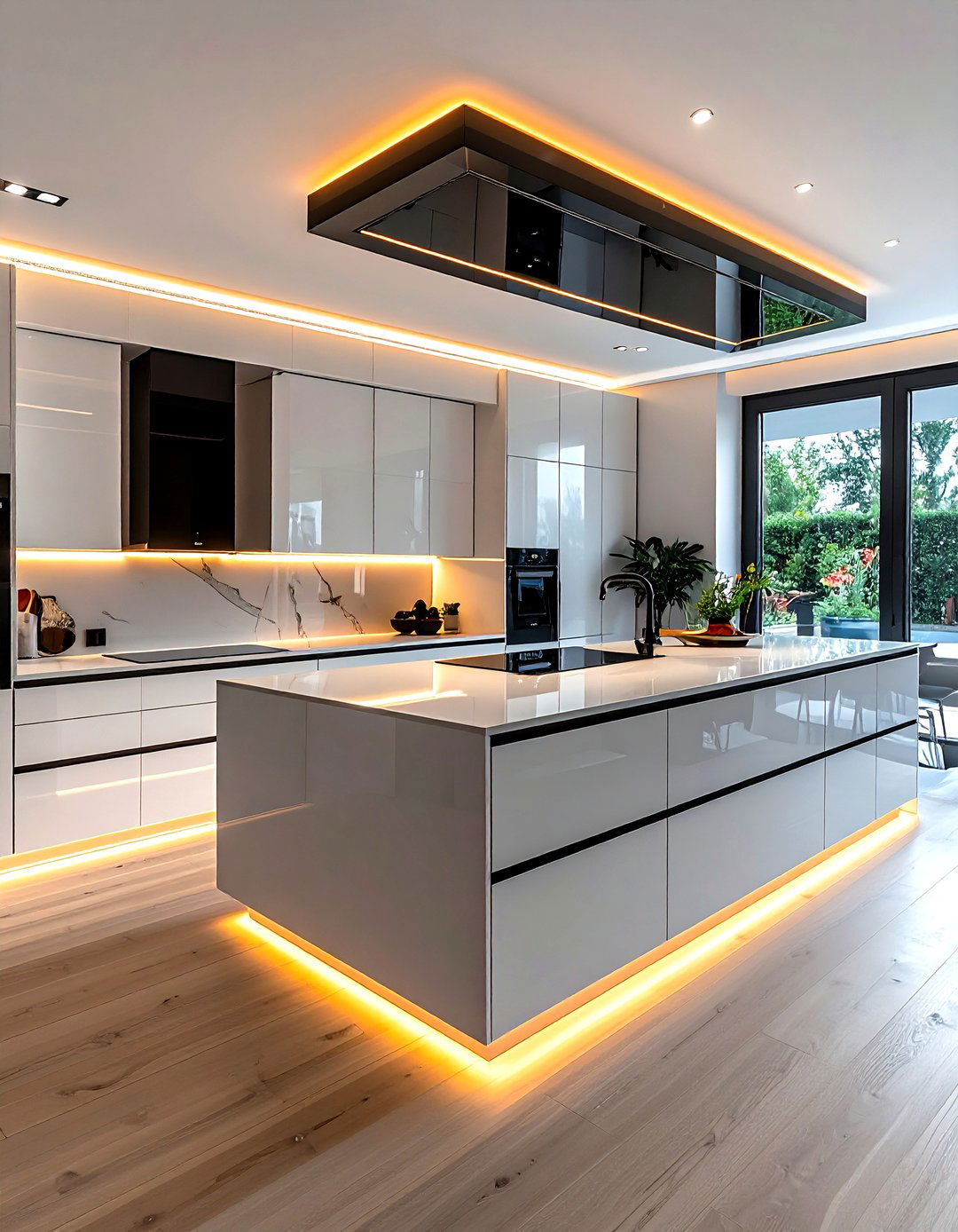 Minimalist LED Bar - 30 kitchen island lighting ideas