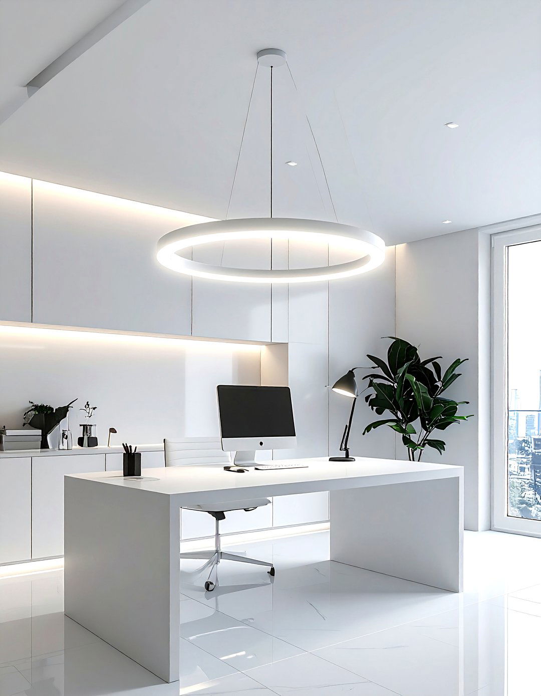 Minimalist LED Pendant - 30 statement lighting ideas