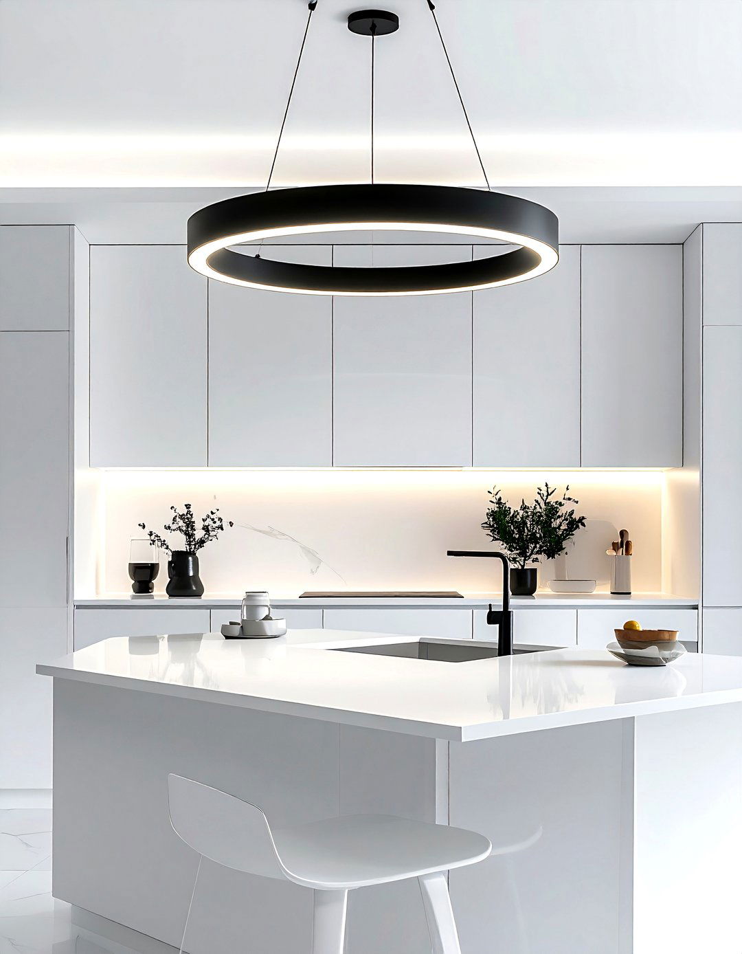 Minimalist LED Pendant Light - 30 pendant light kitchen ideas
