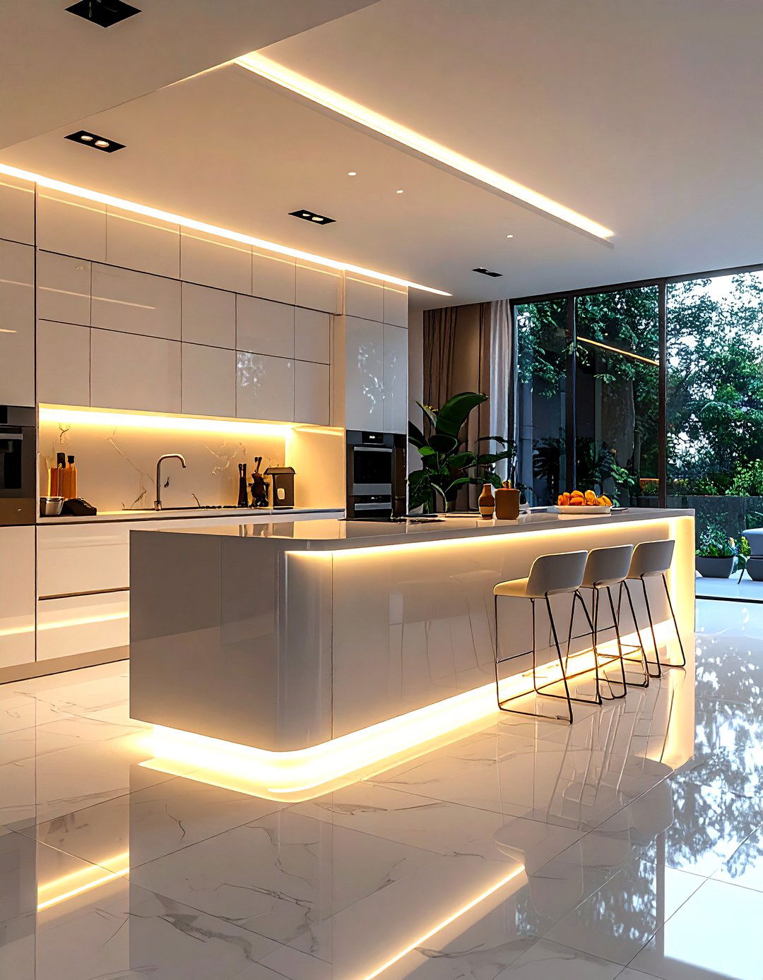 Minimalist Led Strip - 30 kitchen lighting ideas