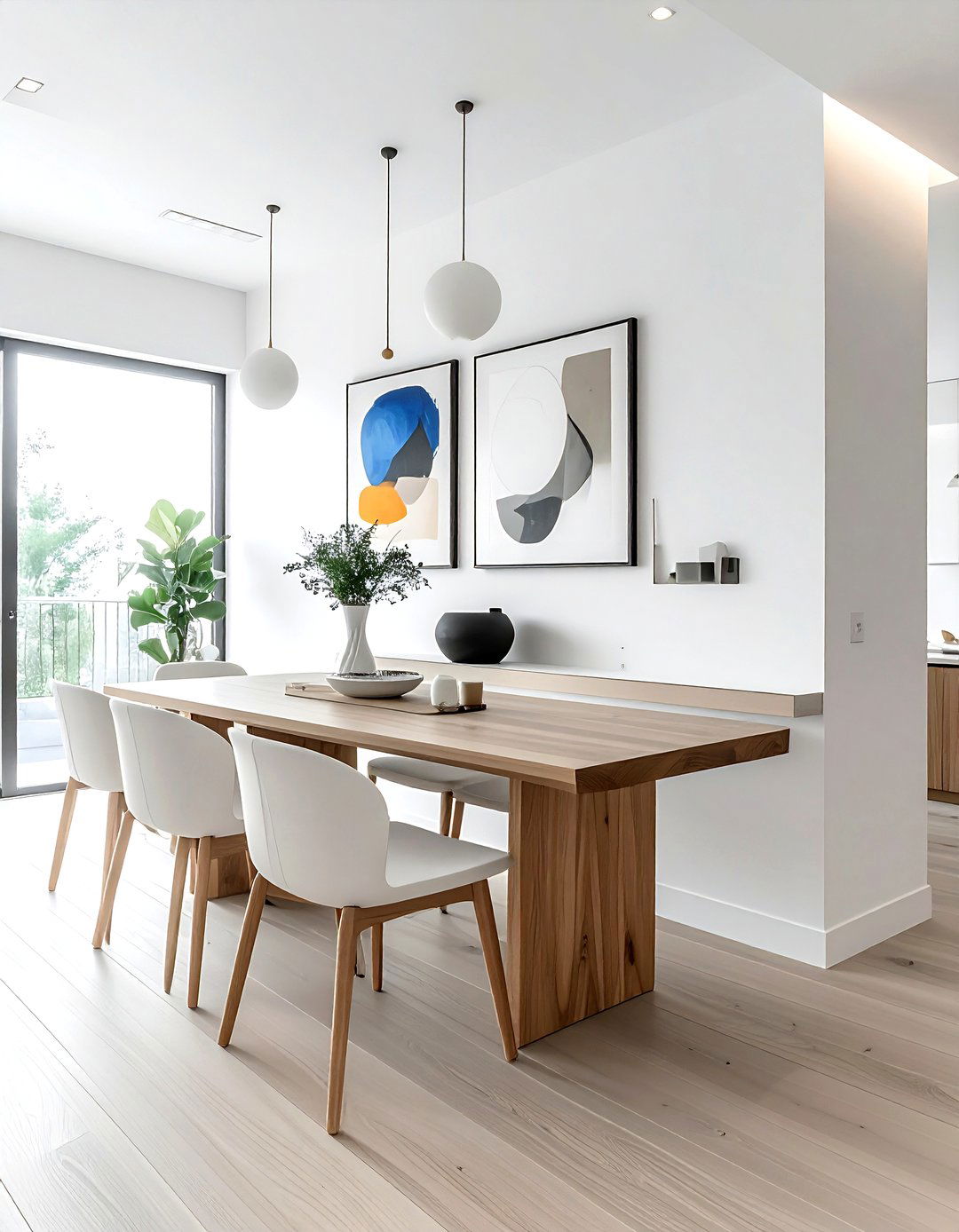 Minimalist Ledge Shelves - 30 dining room wall storage ideas