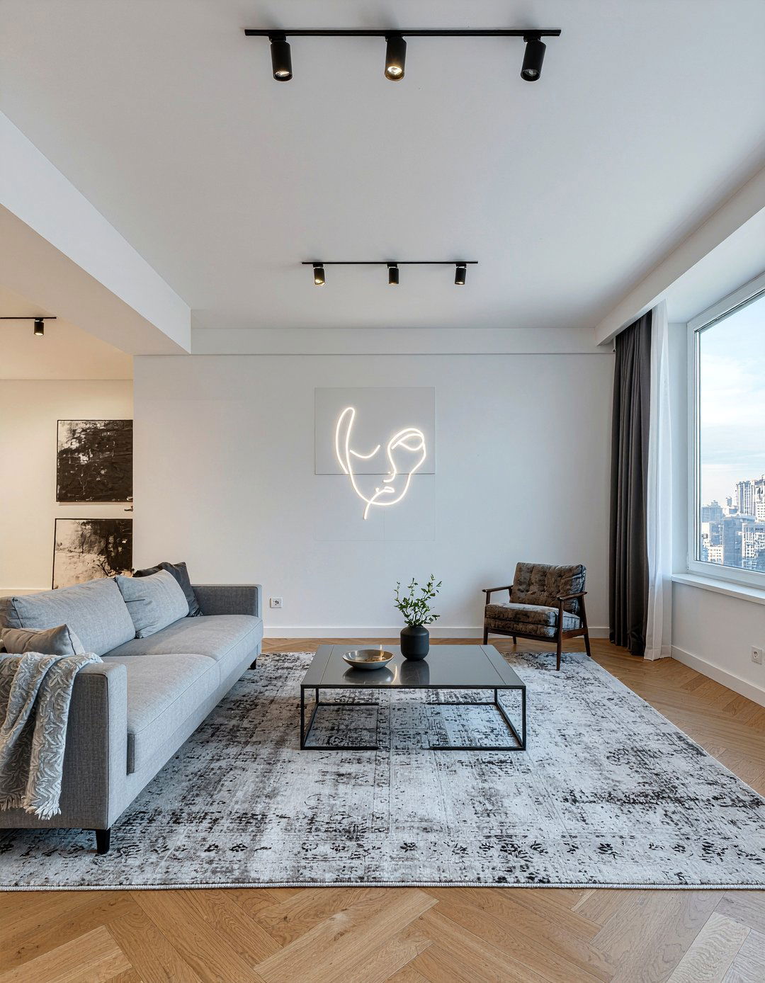 Minimalist Line Art Led - 30 living room led signs