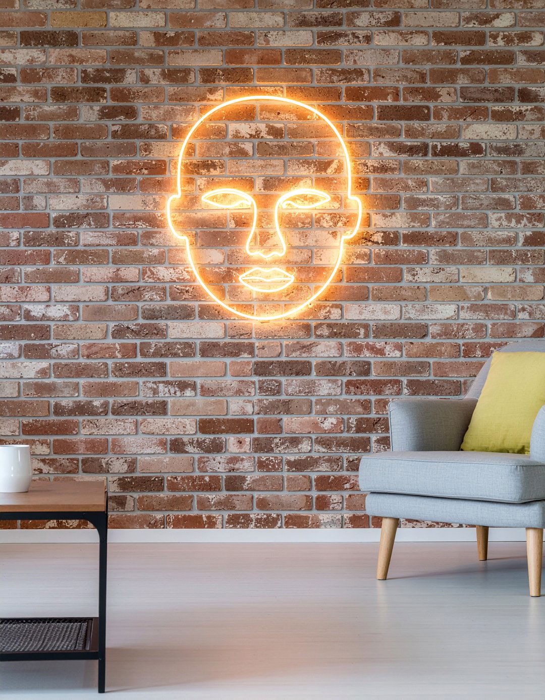 Minimalist Line Art Neon - 30 living room neon signs