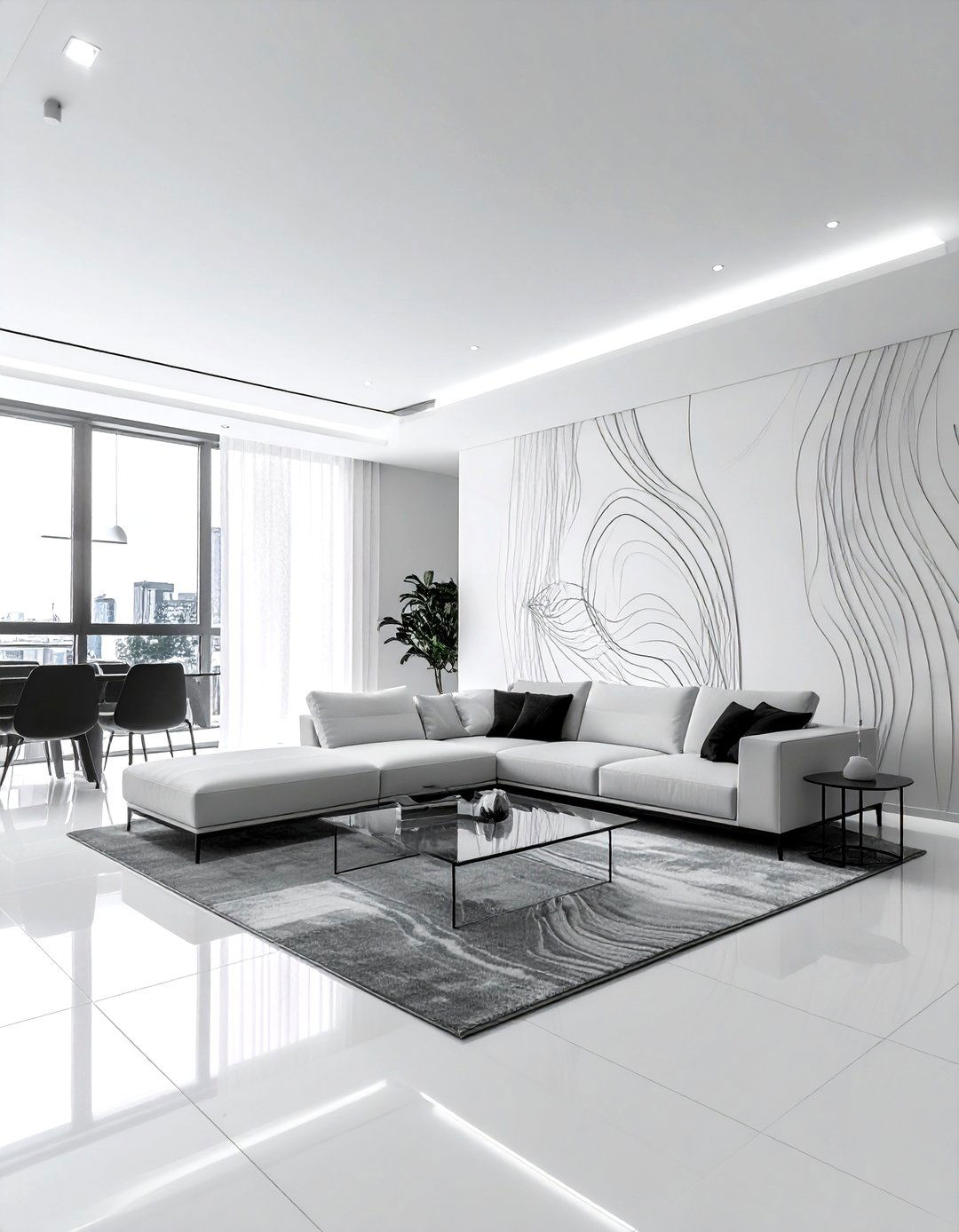 Minimalist Line Wallpaper Living Room - 30 living room wallpaper ideas