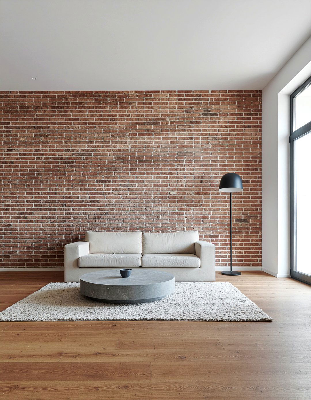 Minimalist Living Room Brick - 30 living room brick wall ideas