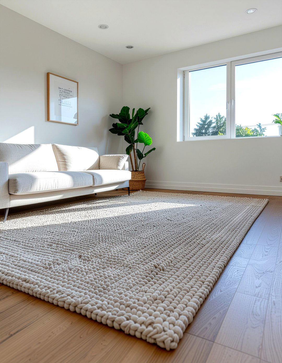 Minimalist Living Room Rug - 30 living room rug placement ideas