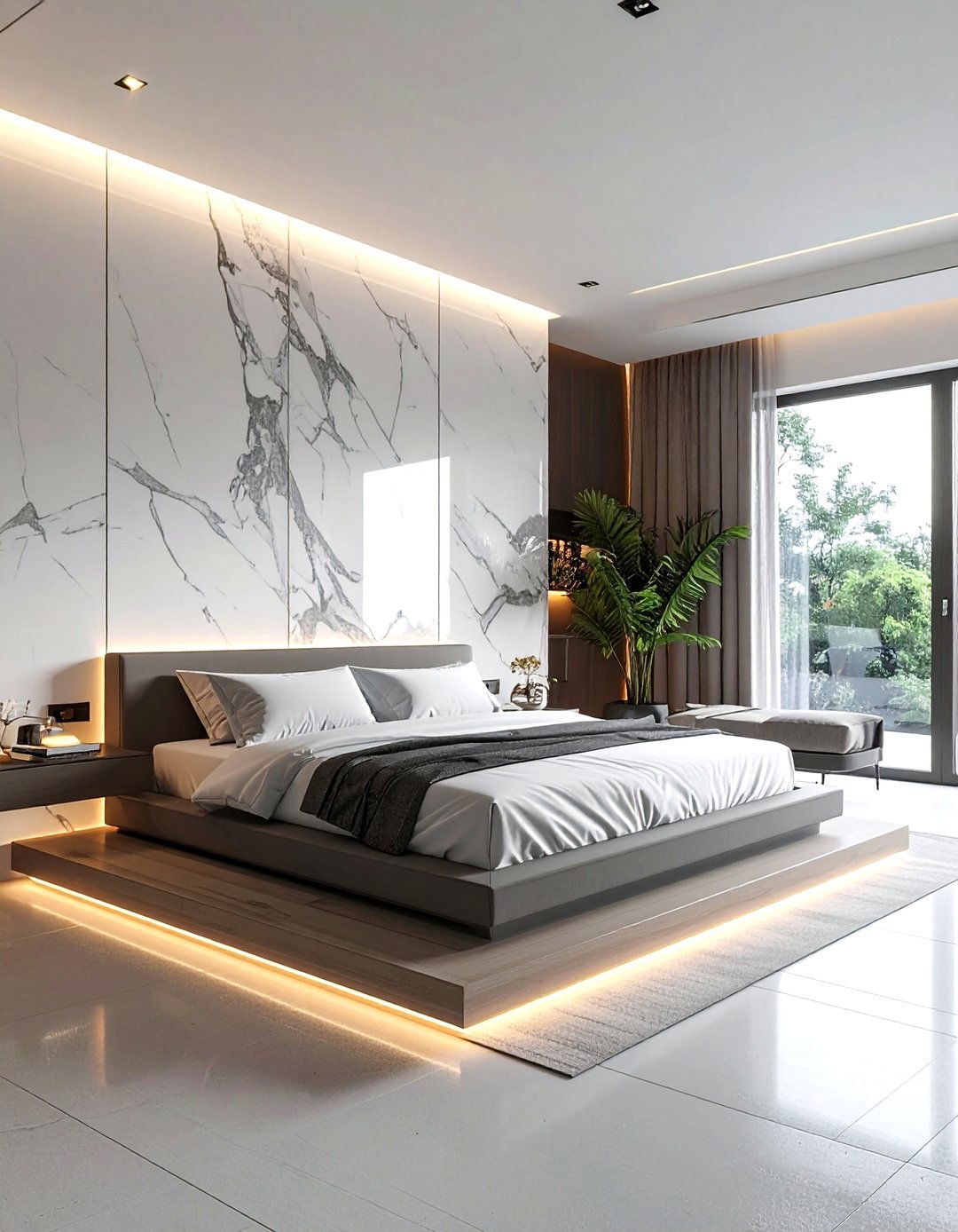Minimalist Luxury Bedroom - 30 mansion bedroom ideas
