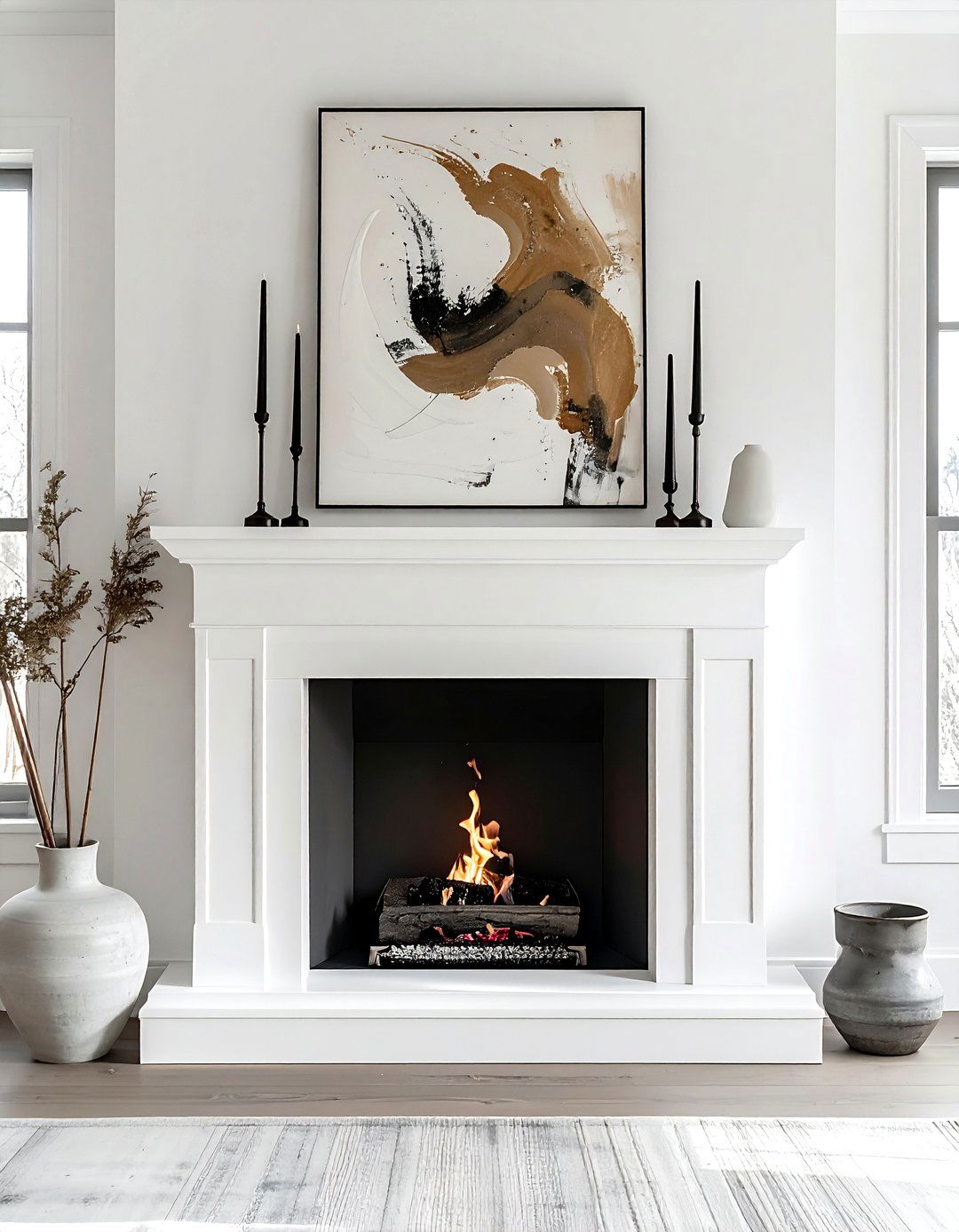 Minimalist Mantel Decor Fireplace - 30 modern farmhouse decor ideas