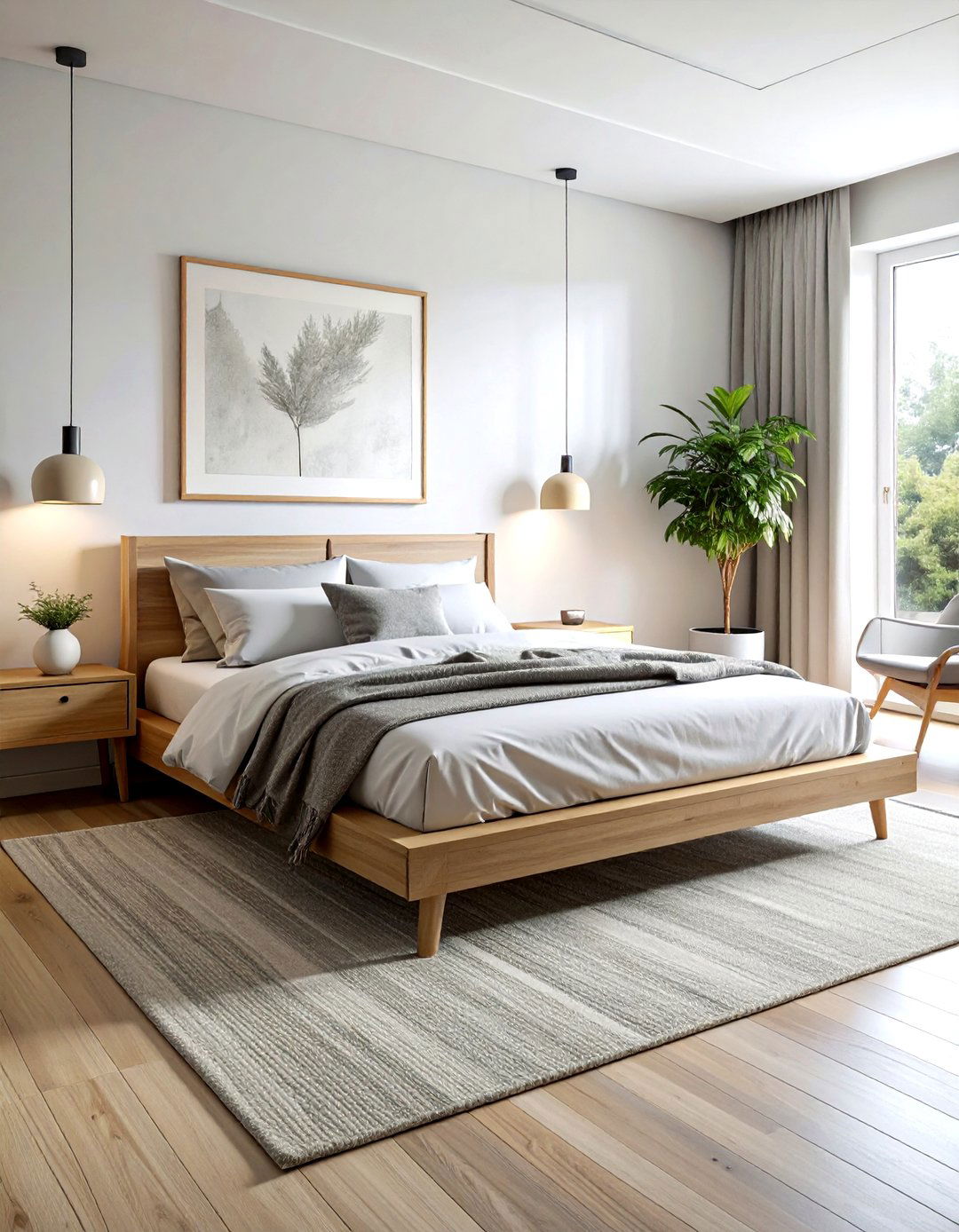 Minimalist Master Bedroom - 30 Scandinavian home decor ideas