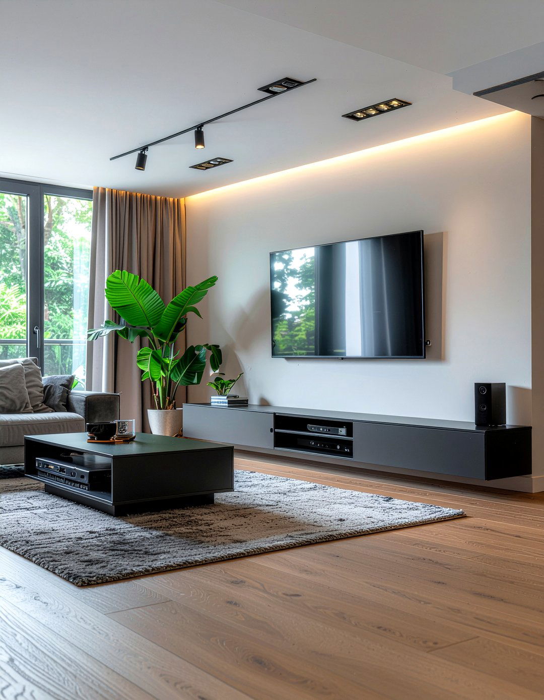 Minimalist Media Console - 30 living room improvement ideas